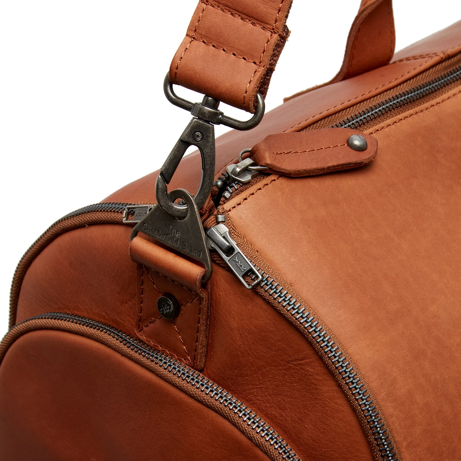 Leather Garment Bag Cognac Finlay - Image 3
