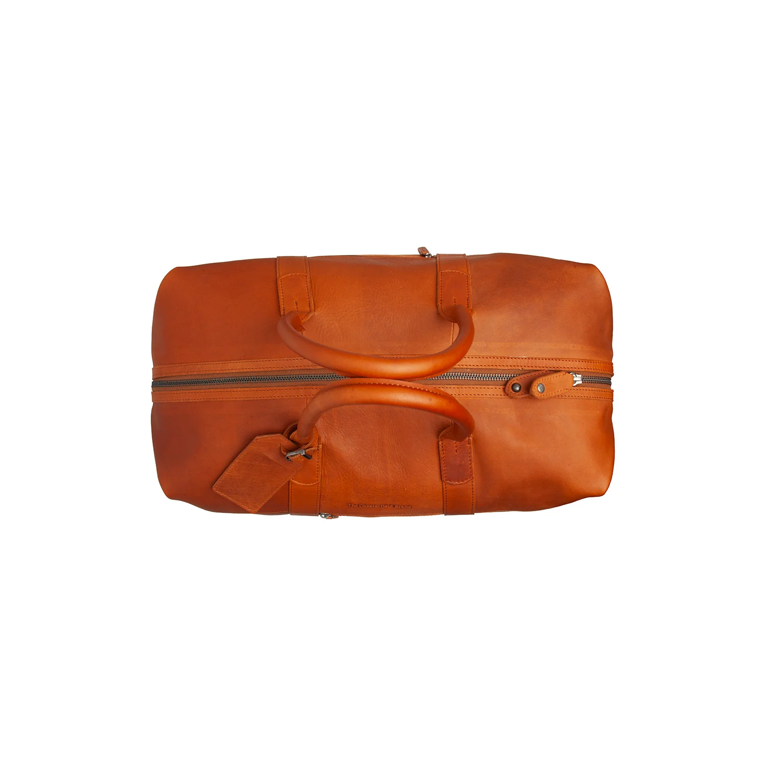 Leather Weekender Bag Cognac Portsmouth II - Image 5