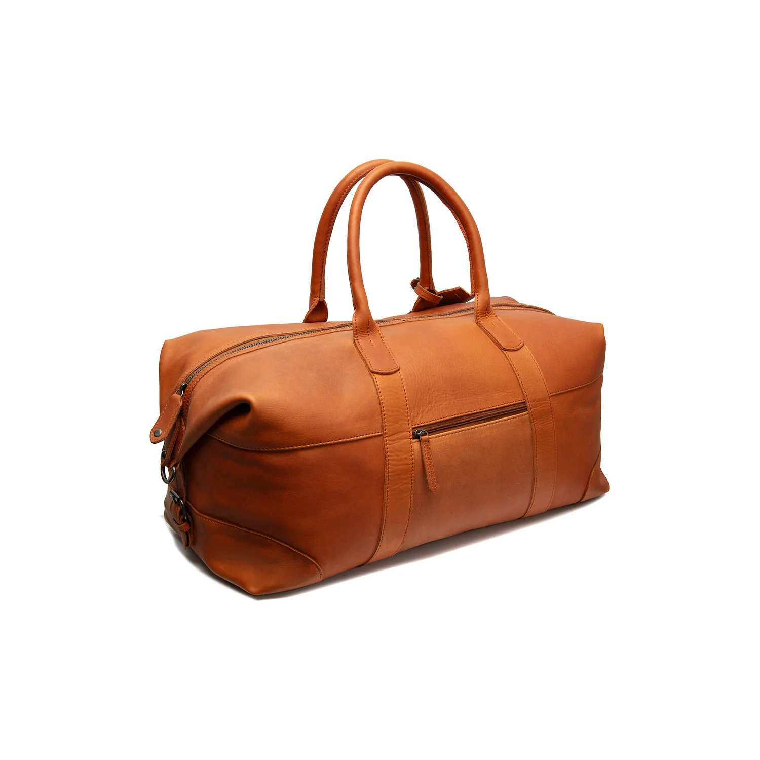 Leather Weekender Bag Cognac Portsmouth II - Image 7