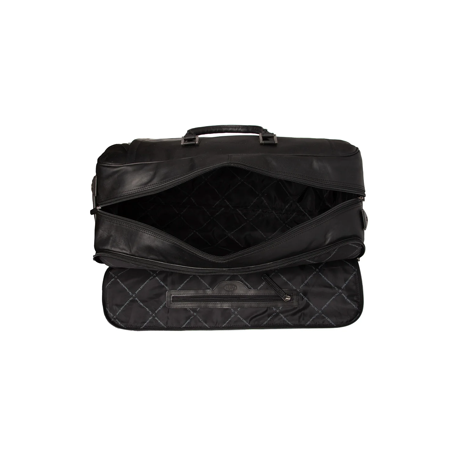 Leather Weekender Trolley Black Jayven - Image 5