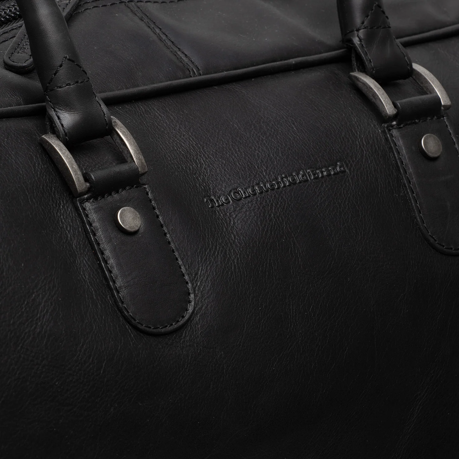 Leather Weekender Trolley Black Jayven - Image 7