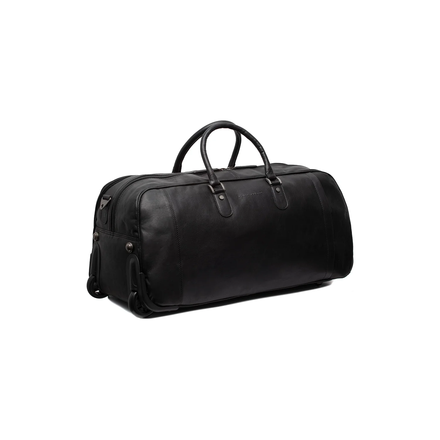 Leather Weekender Trolley Black Jayven - Image 8