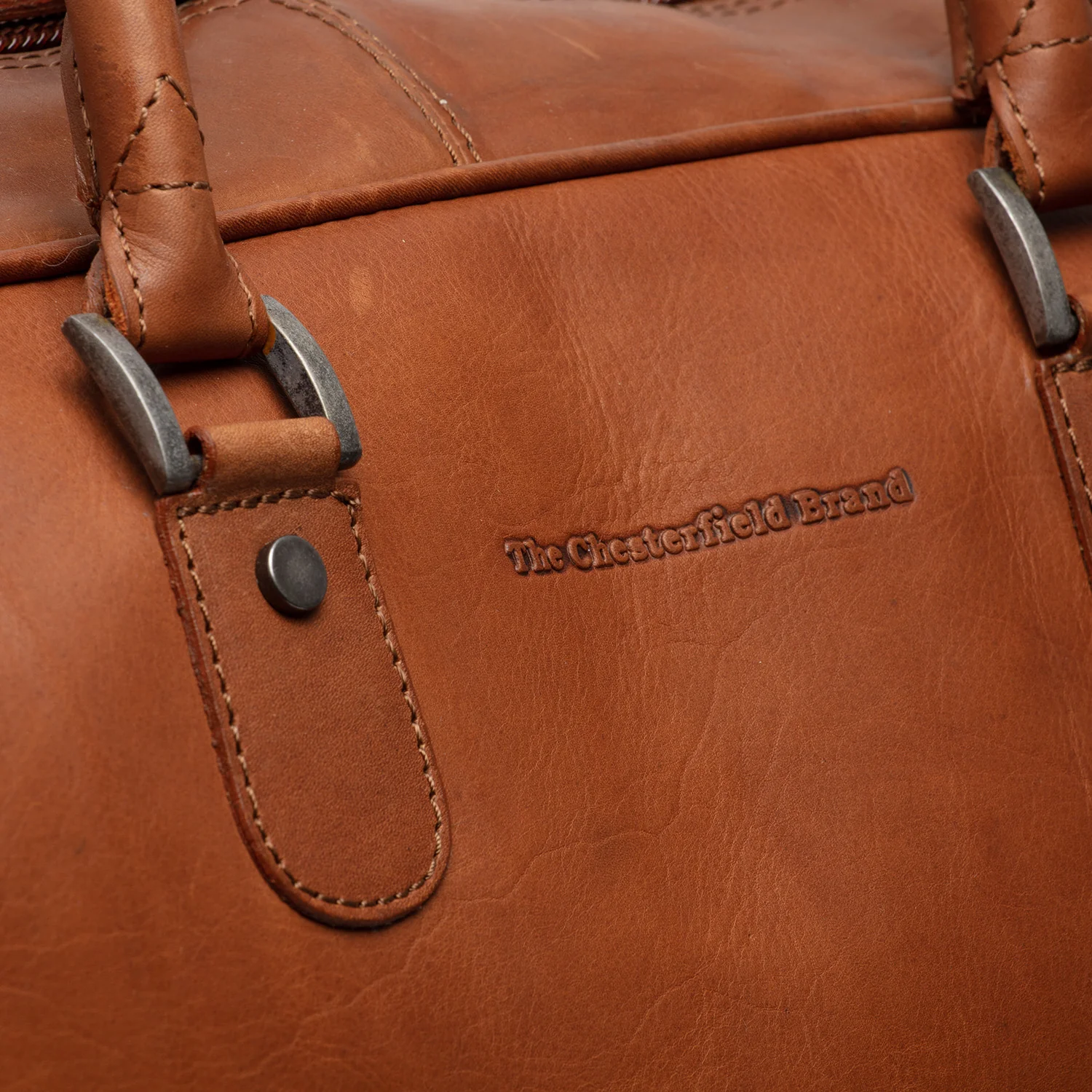 Leather Weekender Trolley Cognac Jayven - Image 5