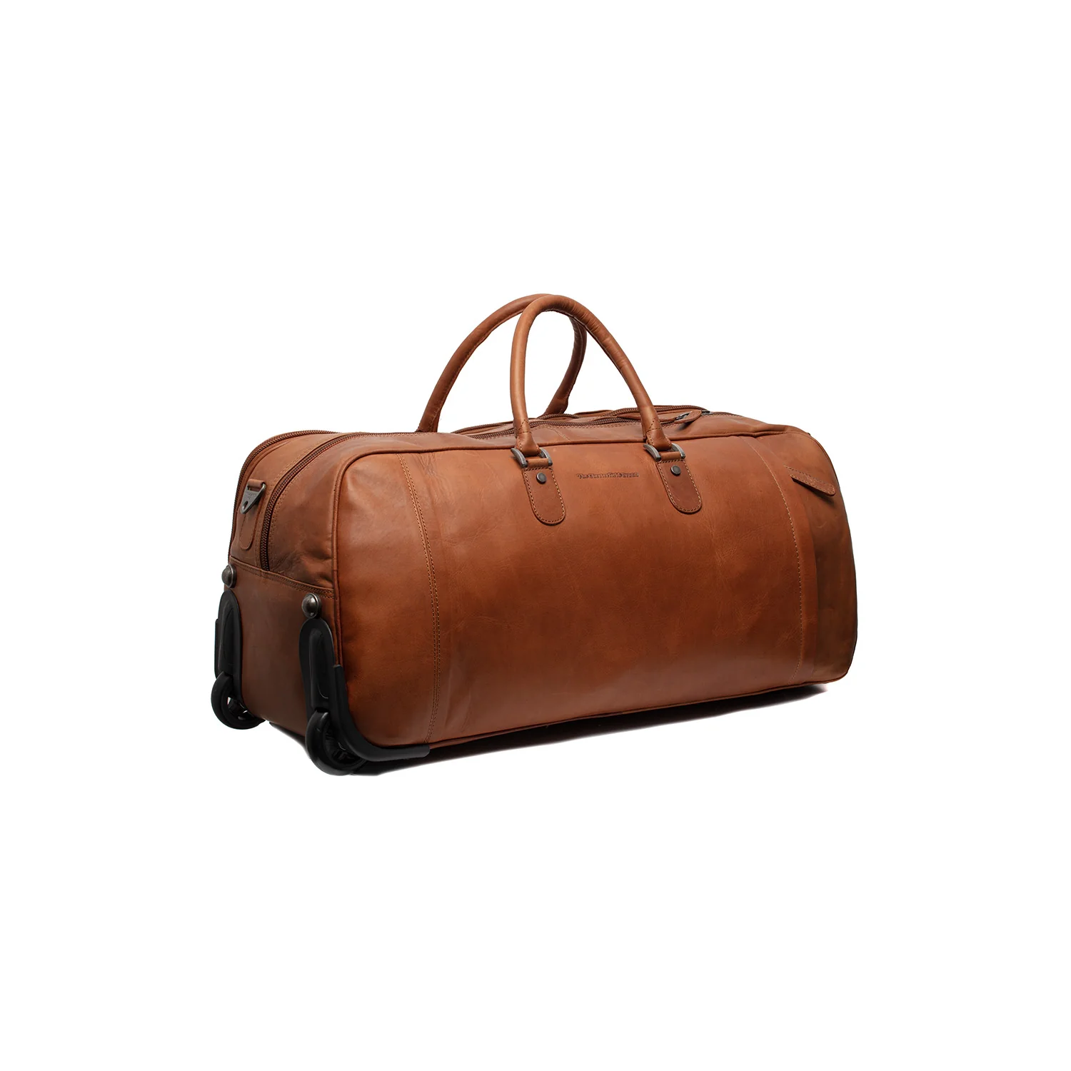 Leather Weekender Trolley Cognac Jayven - Image 8