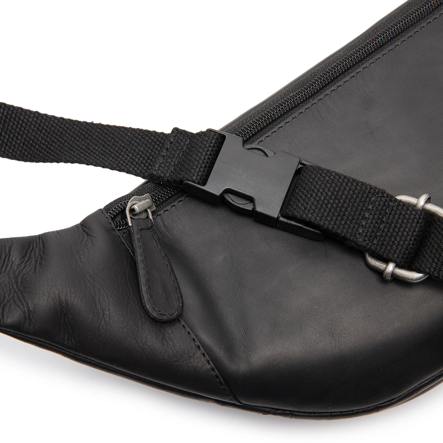 Leather Belt Bag Black Vernio - Image 4