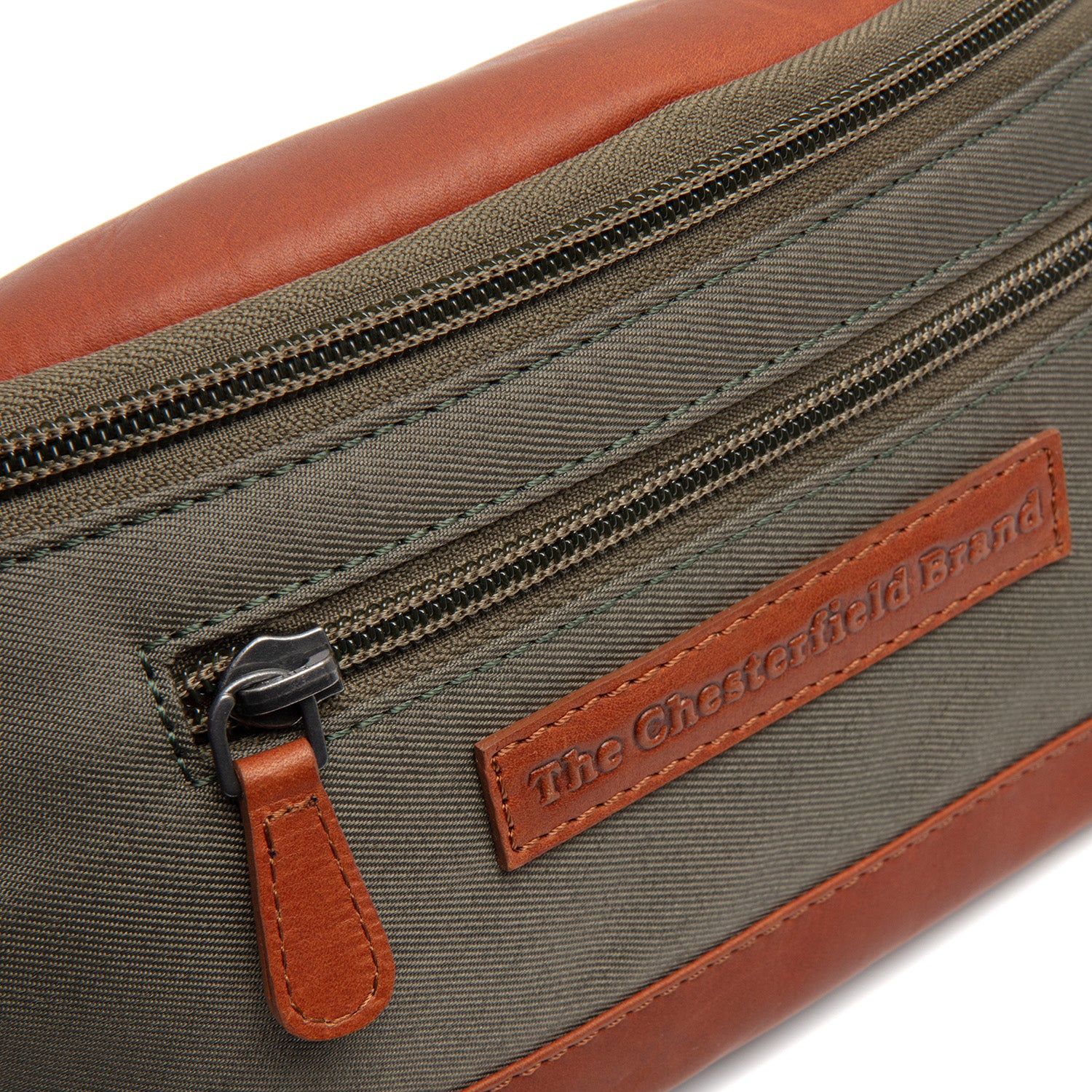 Leather Belt Bag Steel Green Velta - Image 2