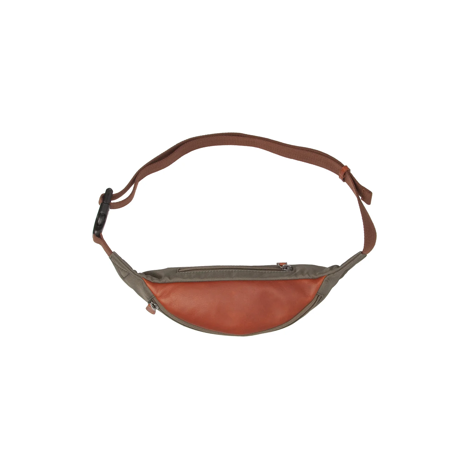 Leather Belt Bag Steel Green Velta - Image 3