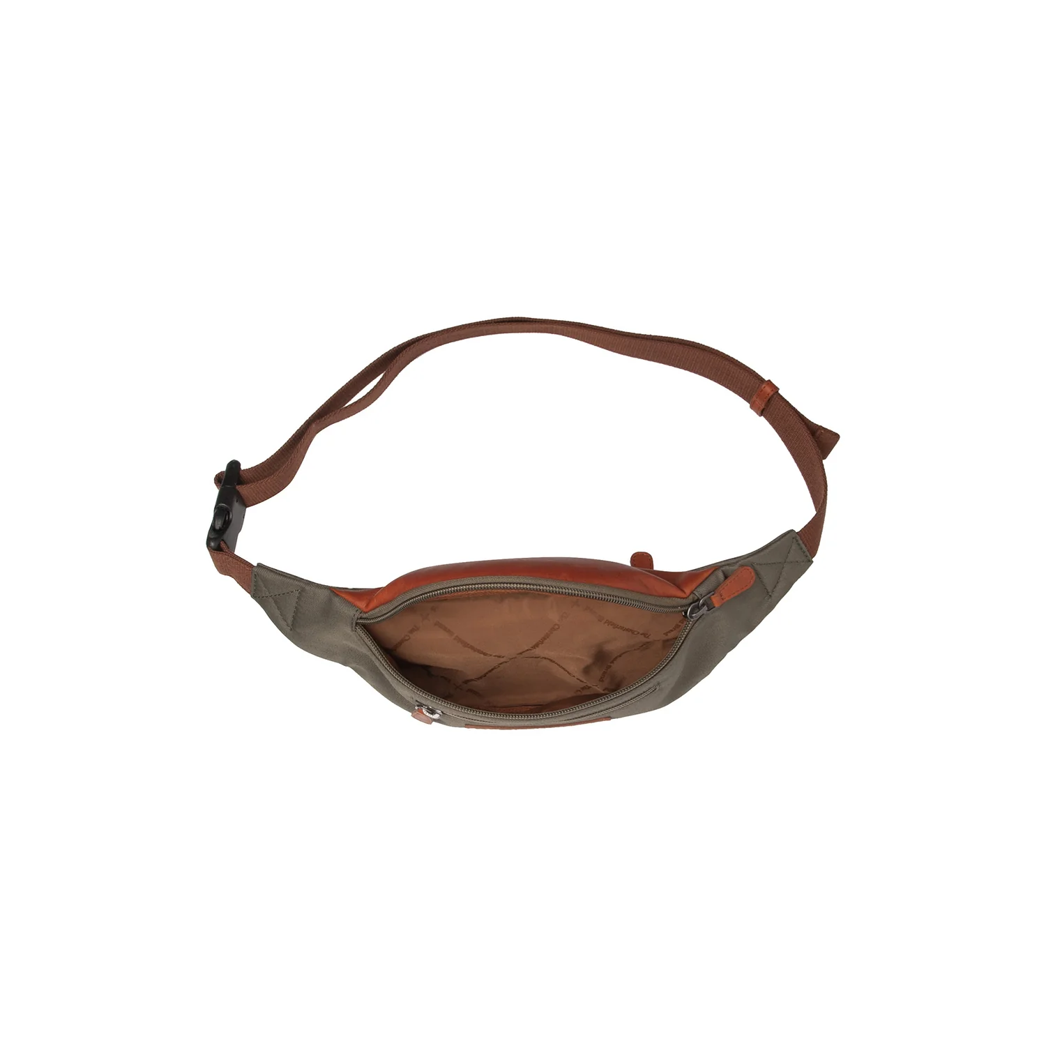 Leather Belt Bag Steel Green Velta - Image 4