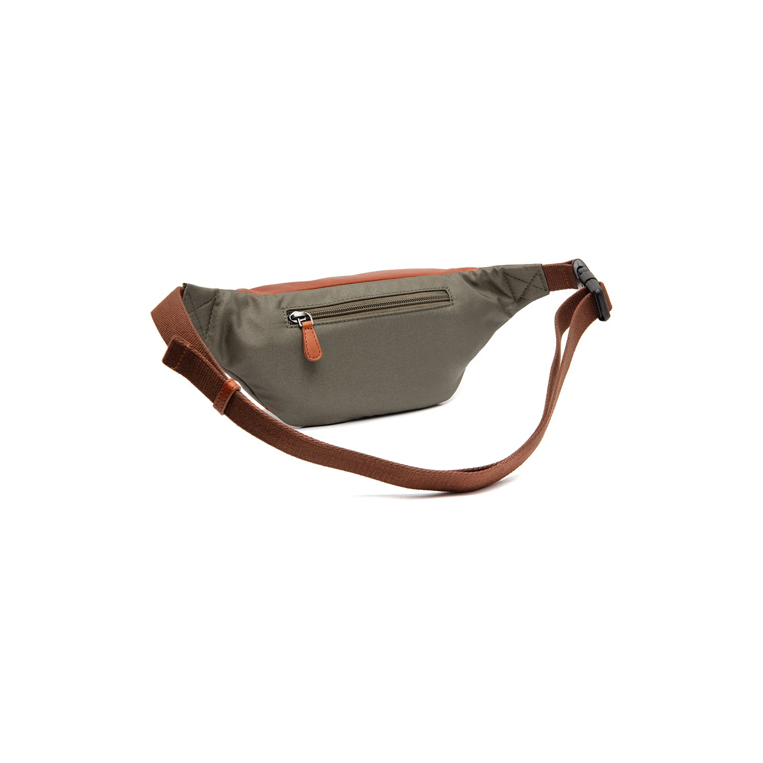 Leather Belt Bag Steel Green Velta - Image 6