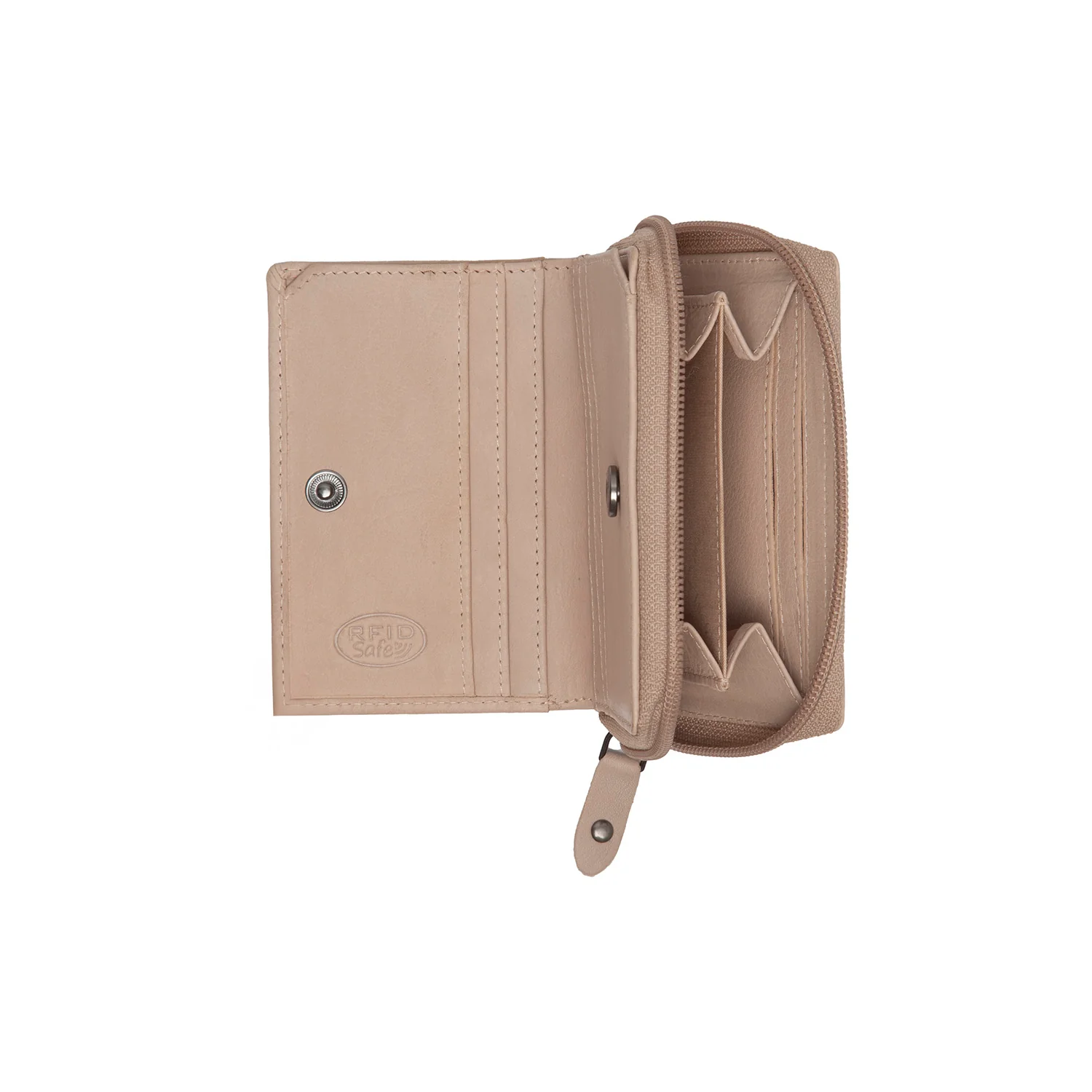 Leather Wallet Beige Floren - Image 2