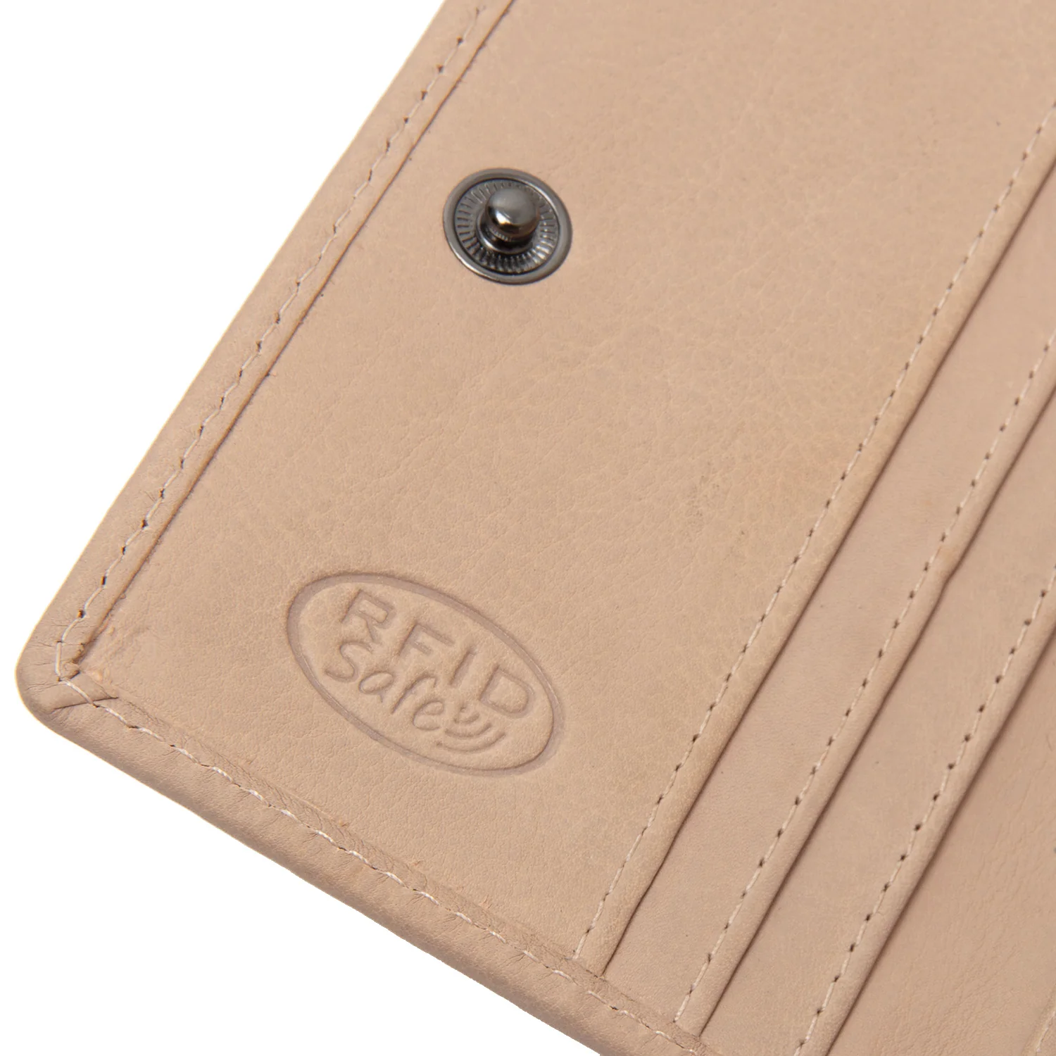 Leather Wallet Beige Floren - Image 3