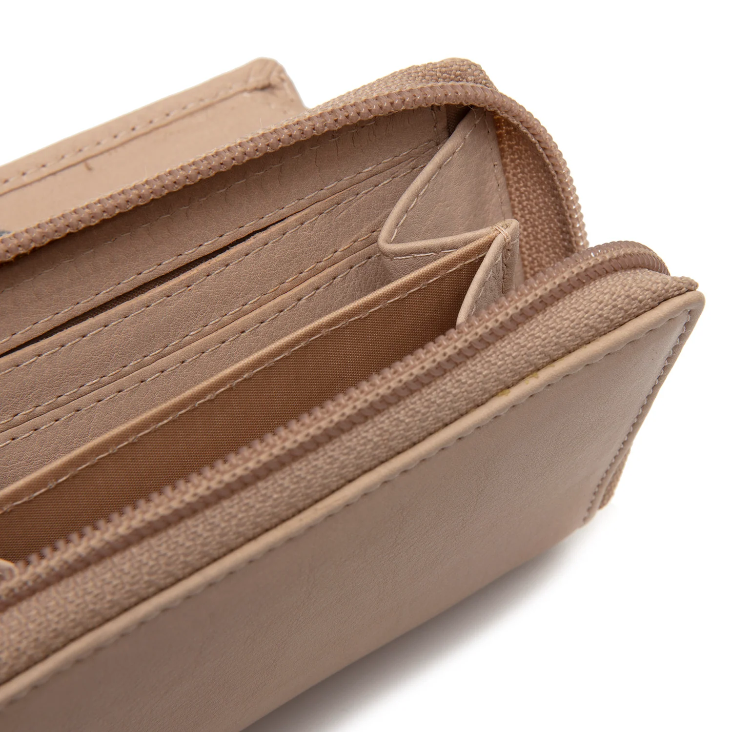 Leather Wallet Beige Floren - Image 4