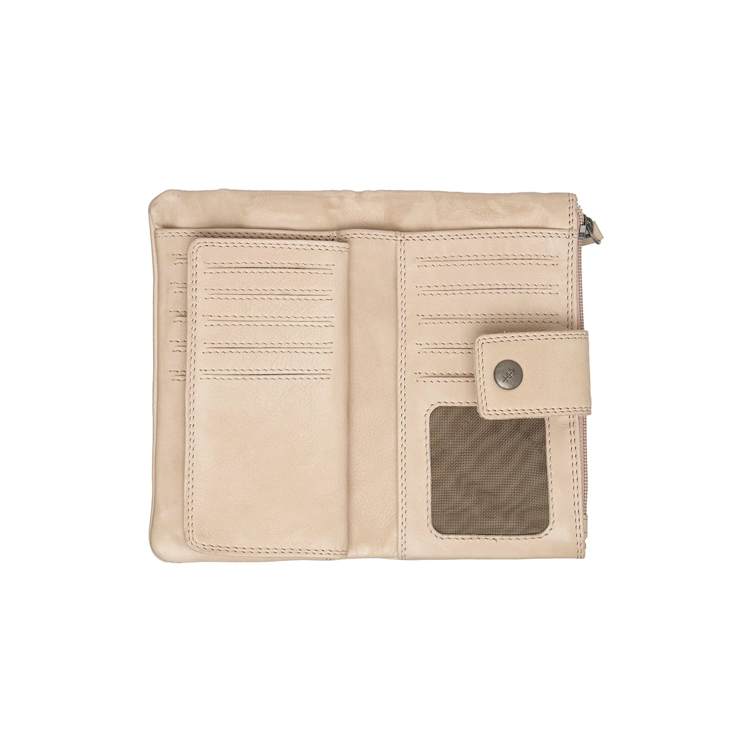 Leather Wallet Beige Fresno - Image 2