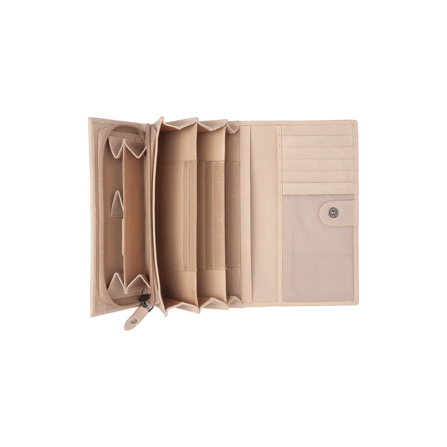 Leather Wallet Beige Valetta - Image 3