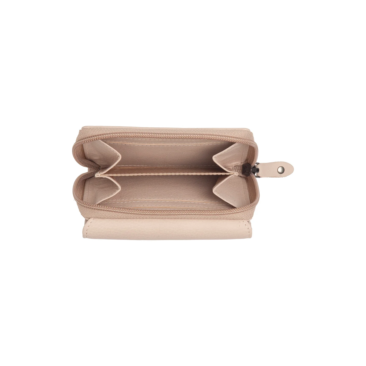 Leather Wallet Beige Zelan - Image 4