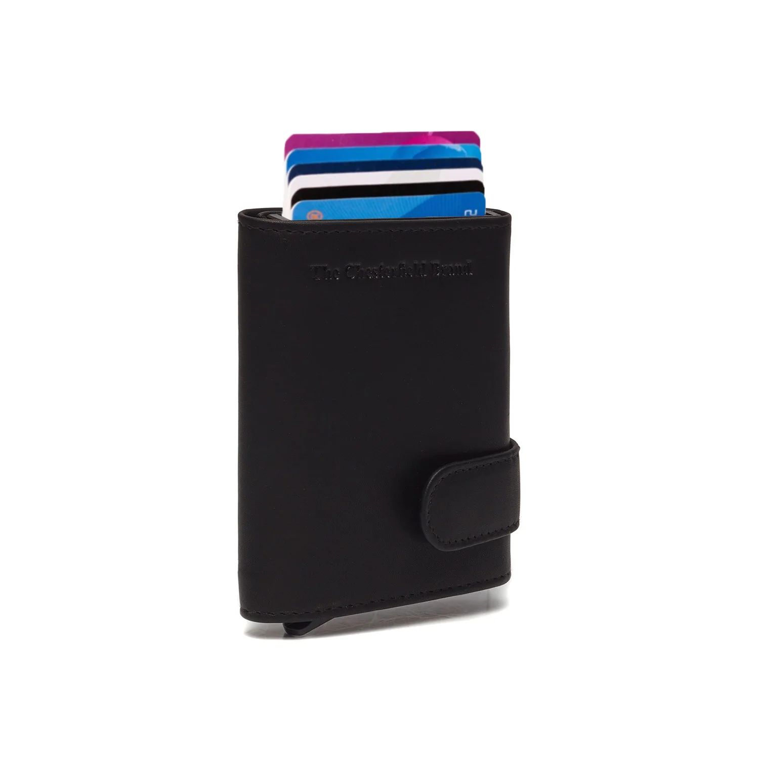 Leather Card Holder Black Frankfurt