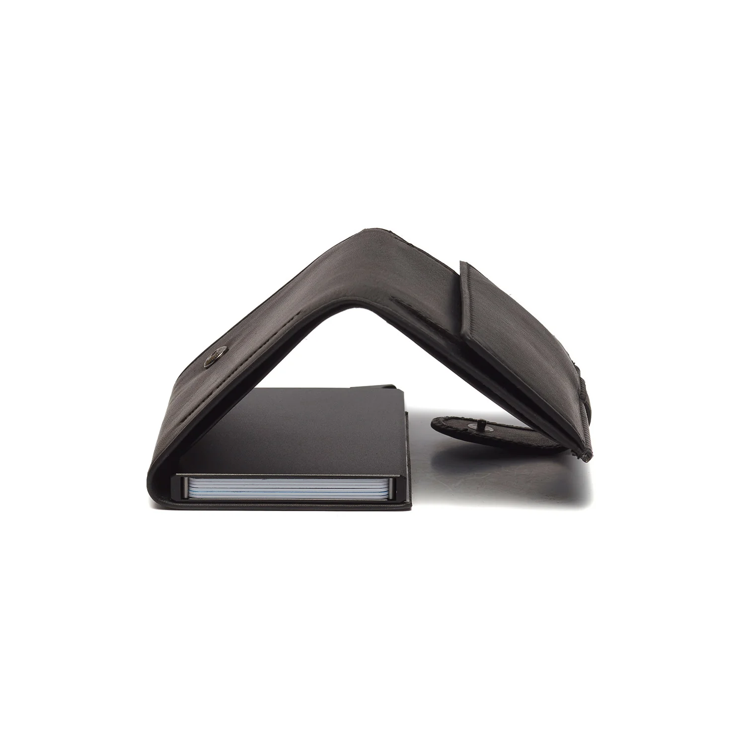 Leather Card Holder Black Frankfurt - Image 4