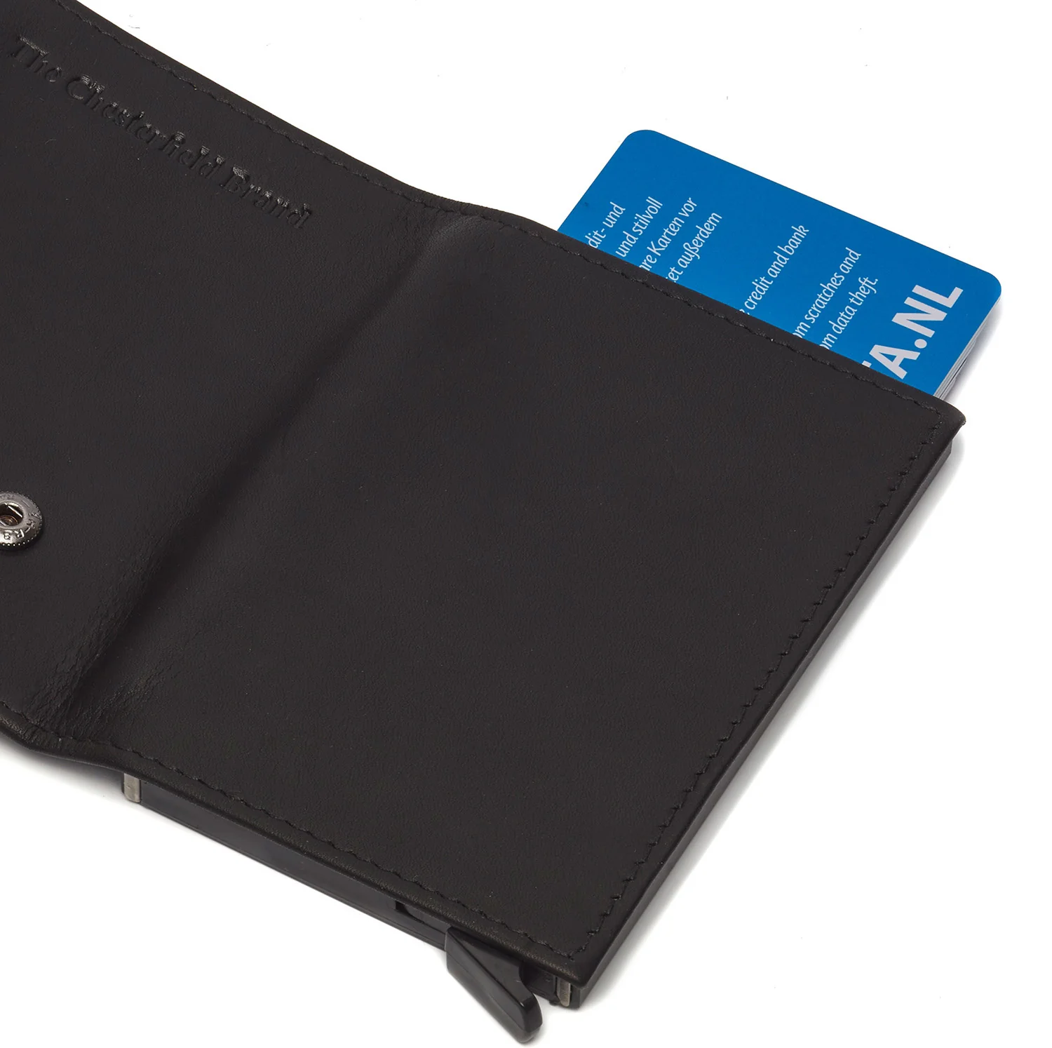 Leather Card Holder Black Frankfurt - Image 5