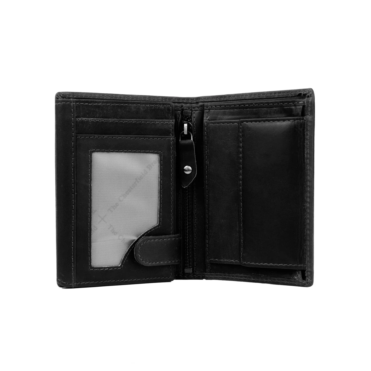 Leather Wallet Black Hazel - Image 2