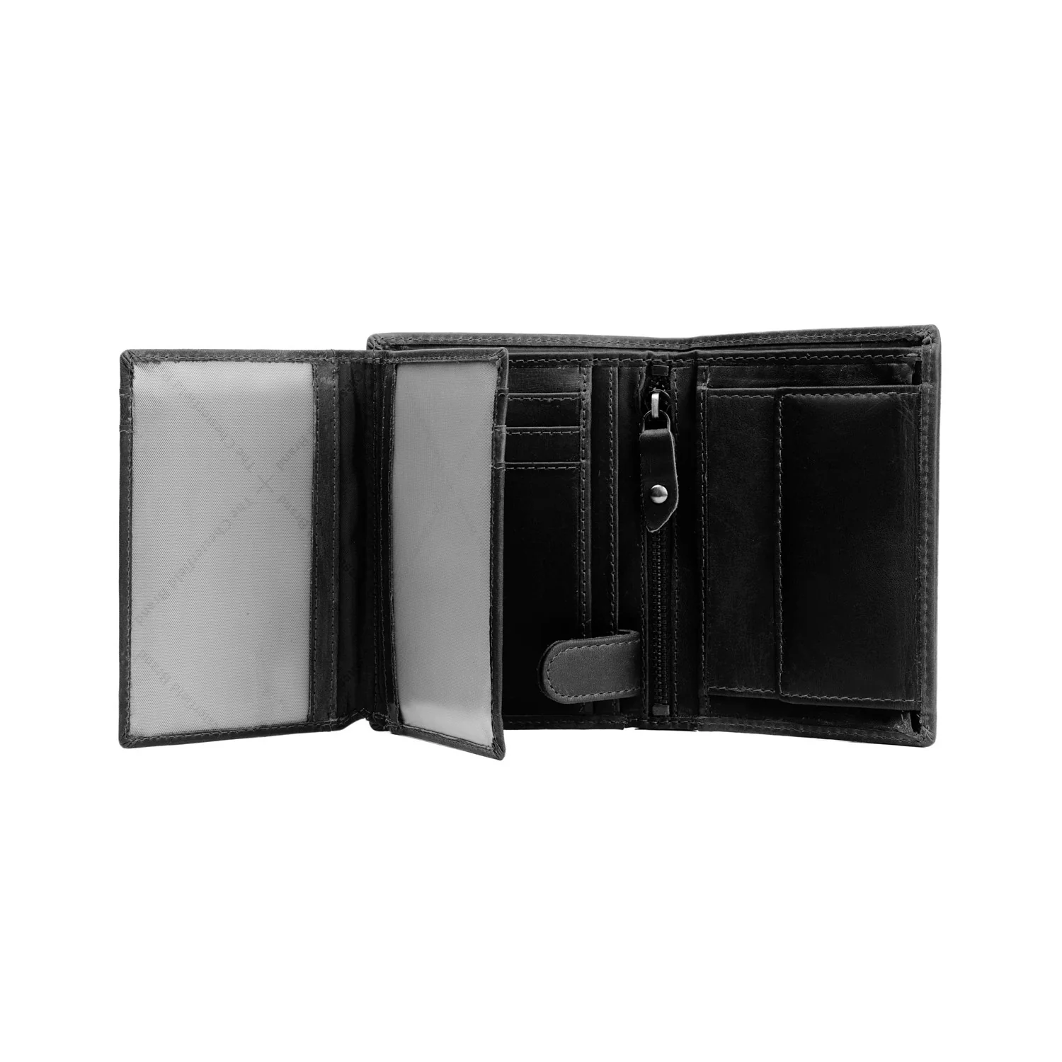 Leather Wallet Black Hazel - Image 3