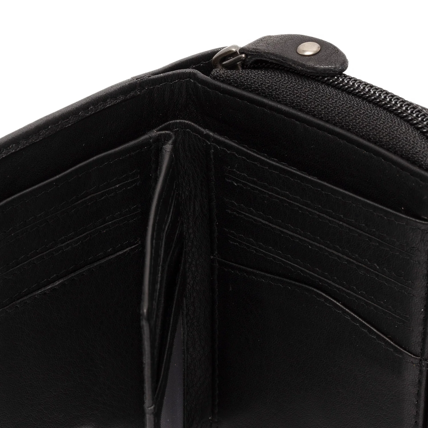Leather Wallet Black Zelan - Image 5