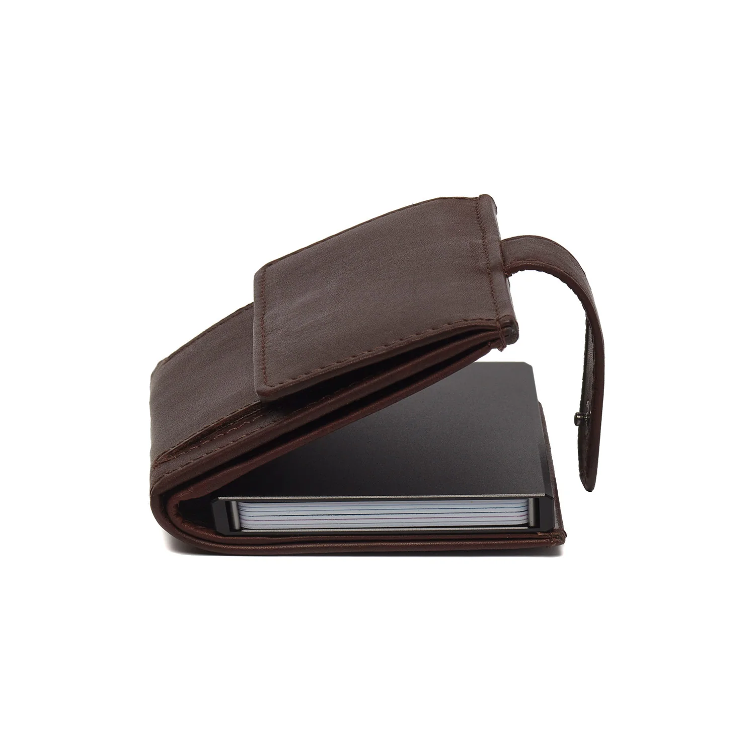 Leather Card Holder Brown Leipzig - Image 6