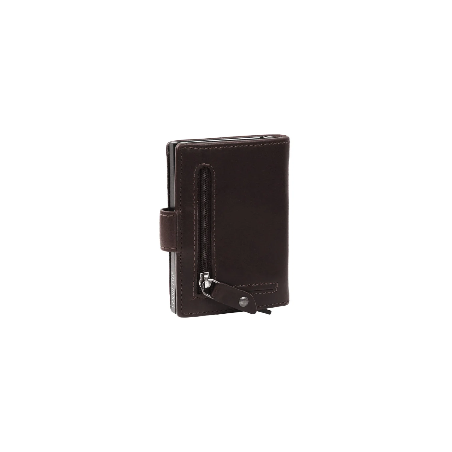 Leather Card Holder Brown Loughton - Image 3