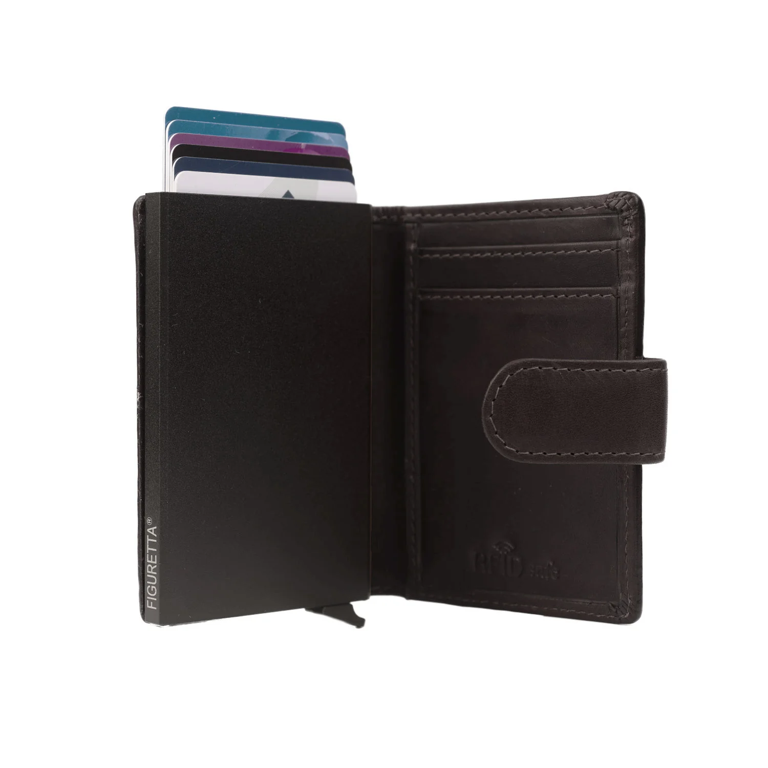 Leather Card Holder Brown Loughton - Image 5