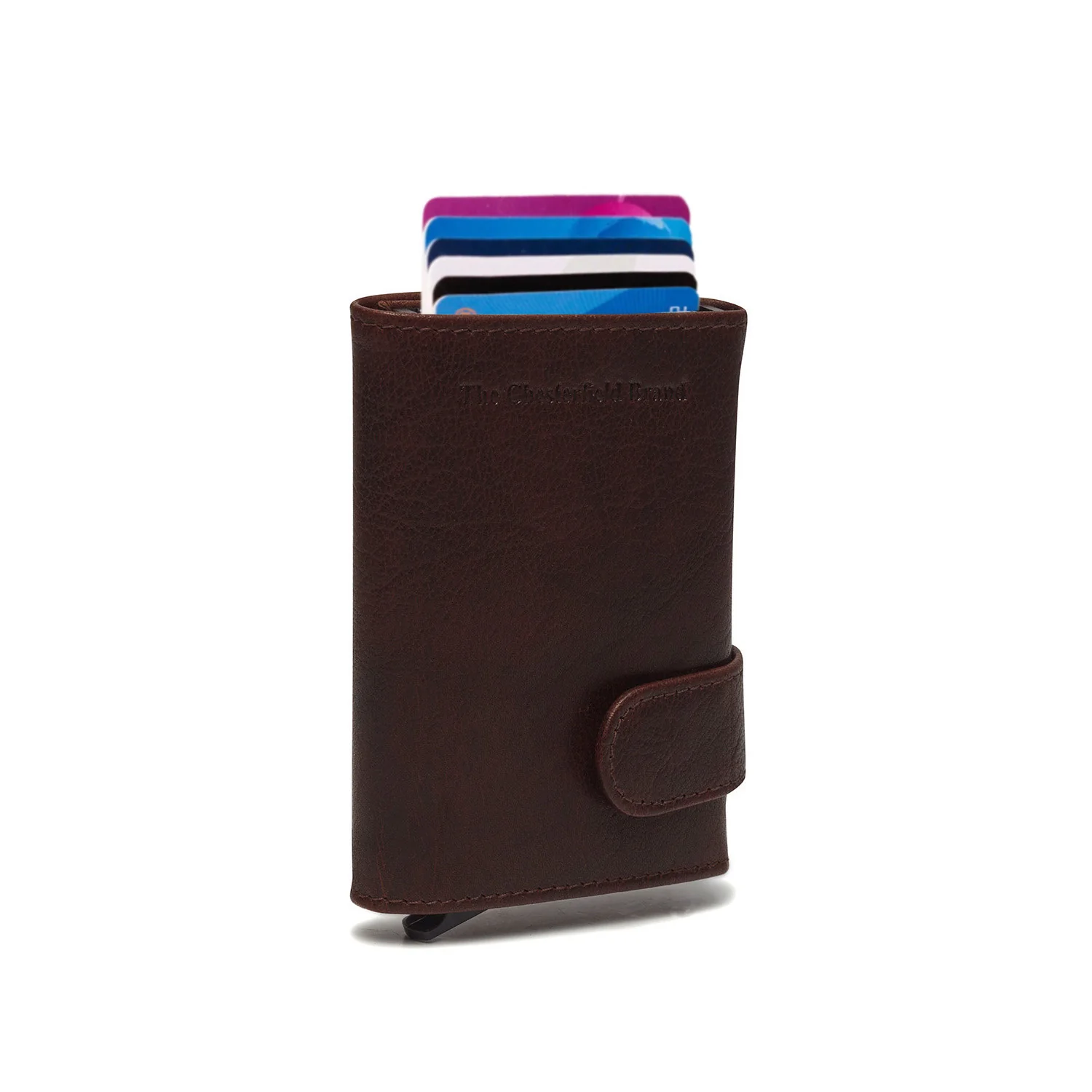 Leather Card Holder Brown Mannheim