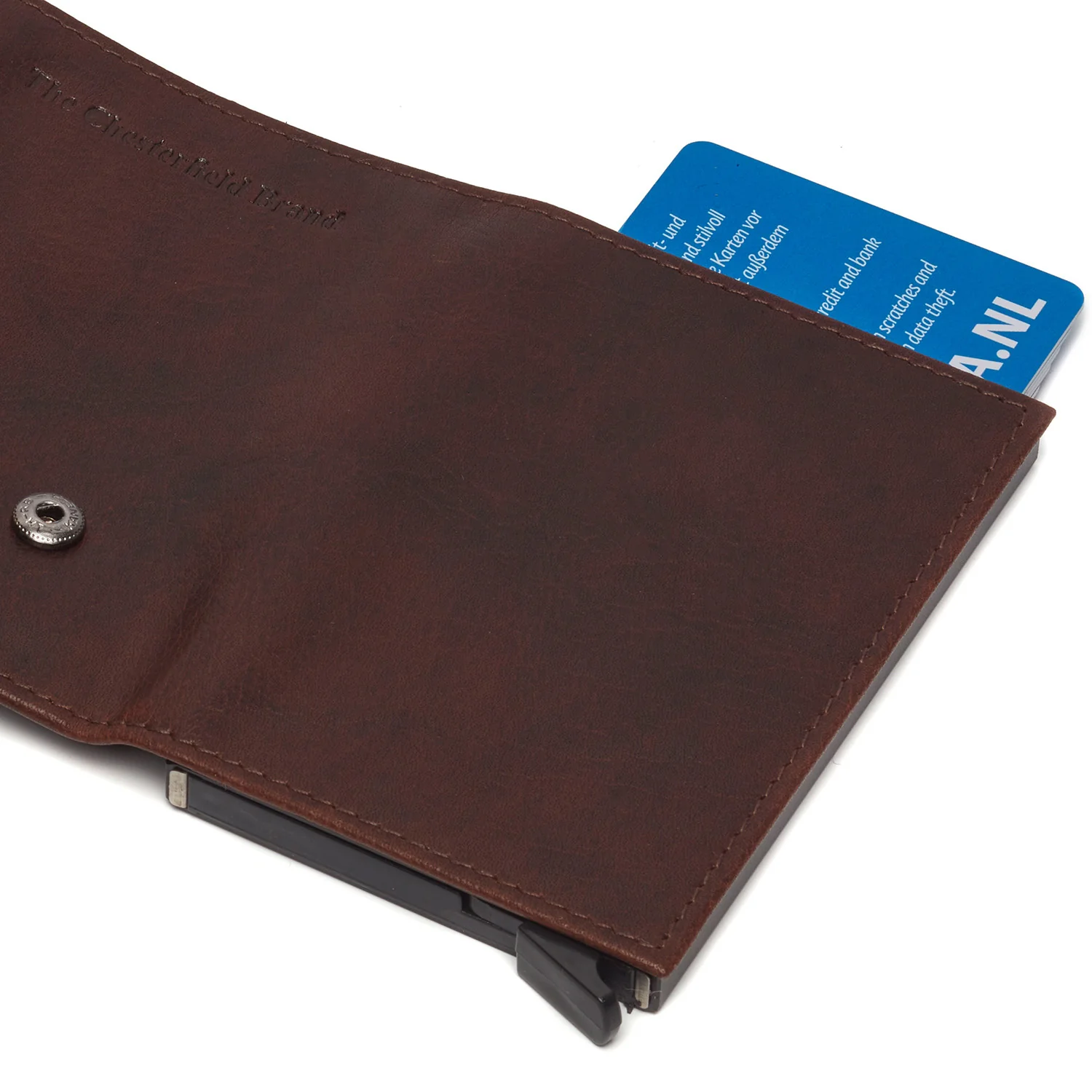 Leather Card Holder Brown Mannheim - Image 7