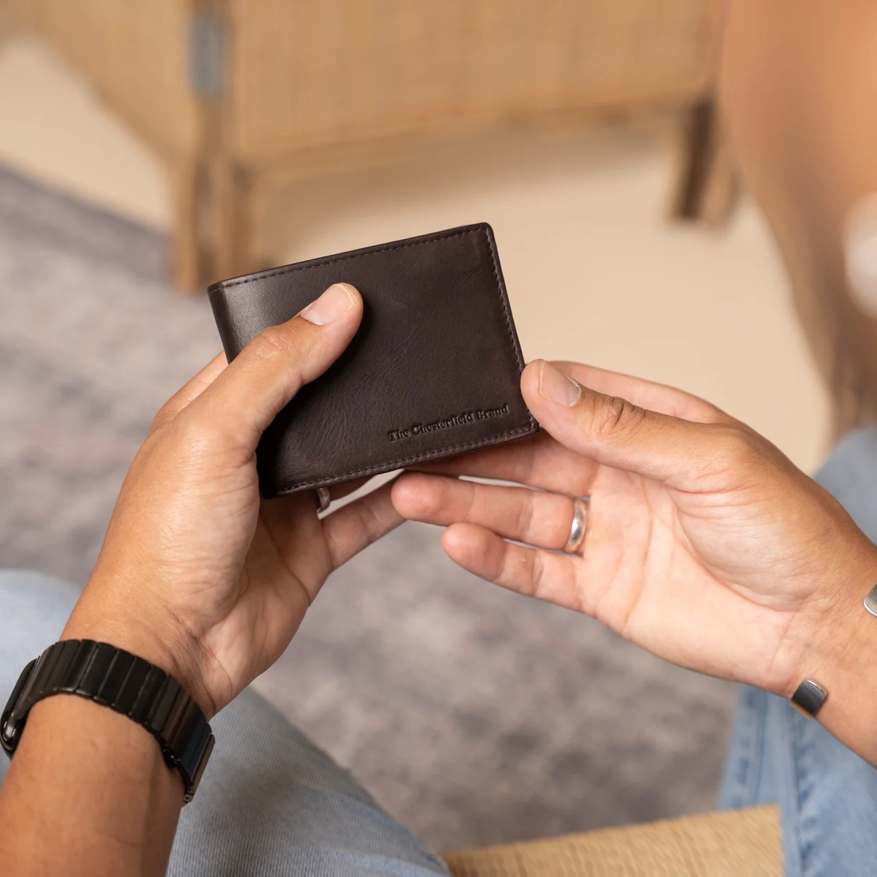 Leather Wallet Brown Marvin - Image 2