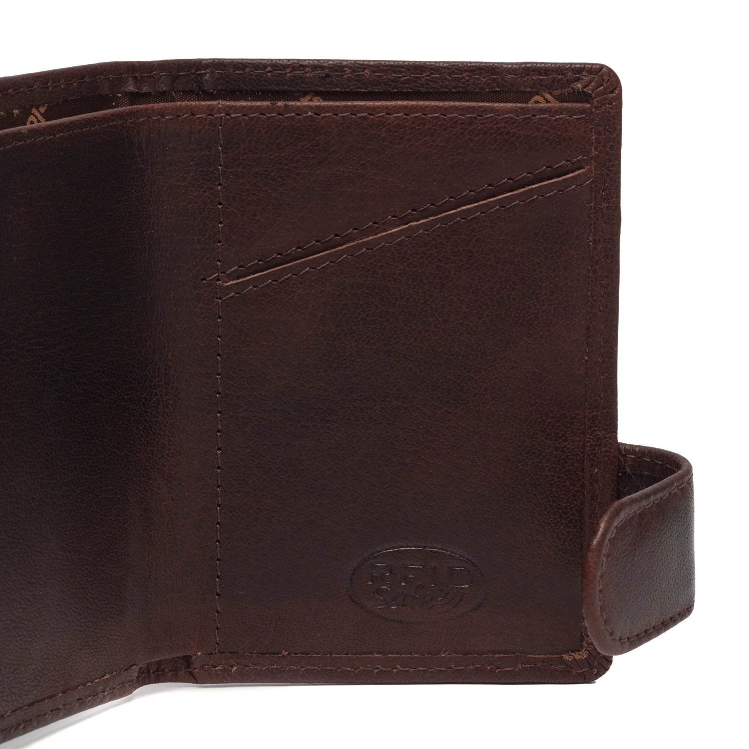 Leather Card Holder Brown Portland - Image 7
