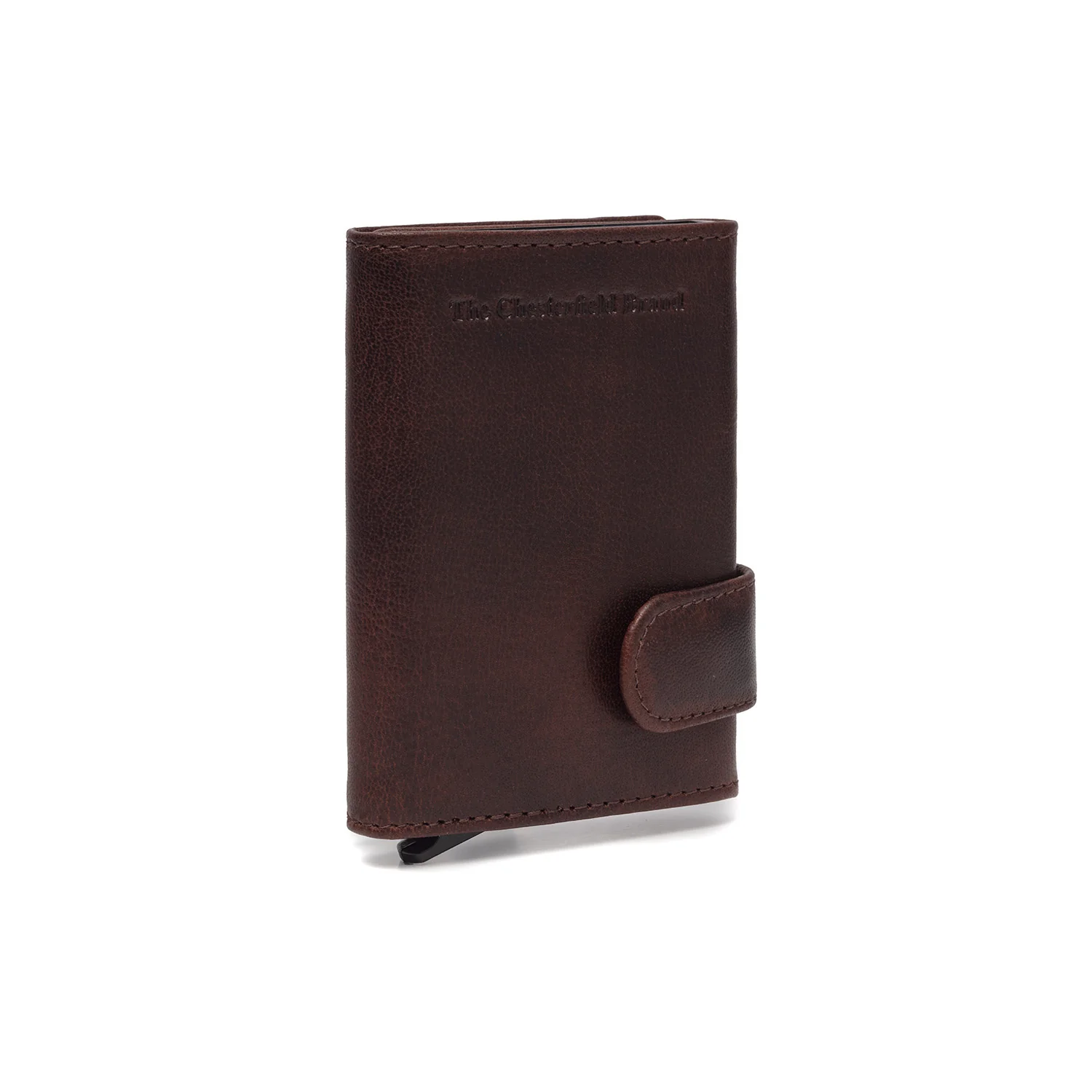 Leather Card Holder Brown Portland - Image 8
