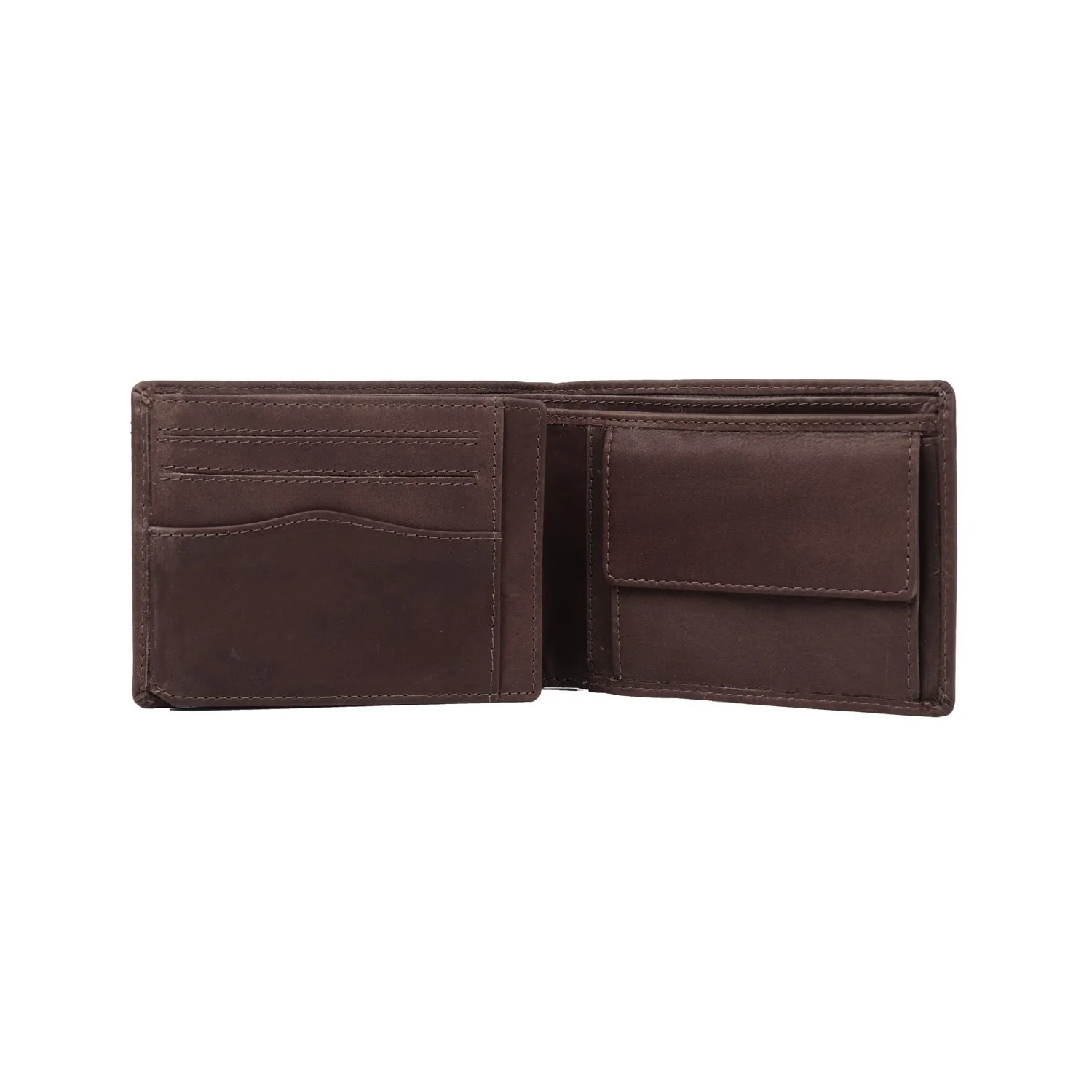 Leather Wallet Brown Timo - Image 5