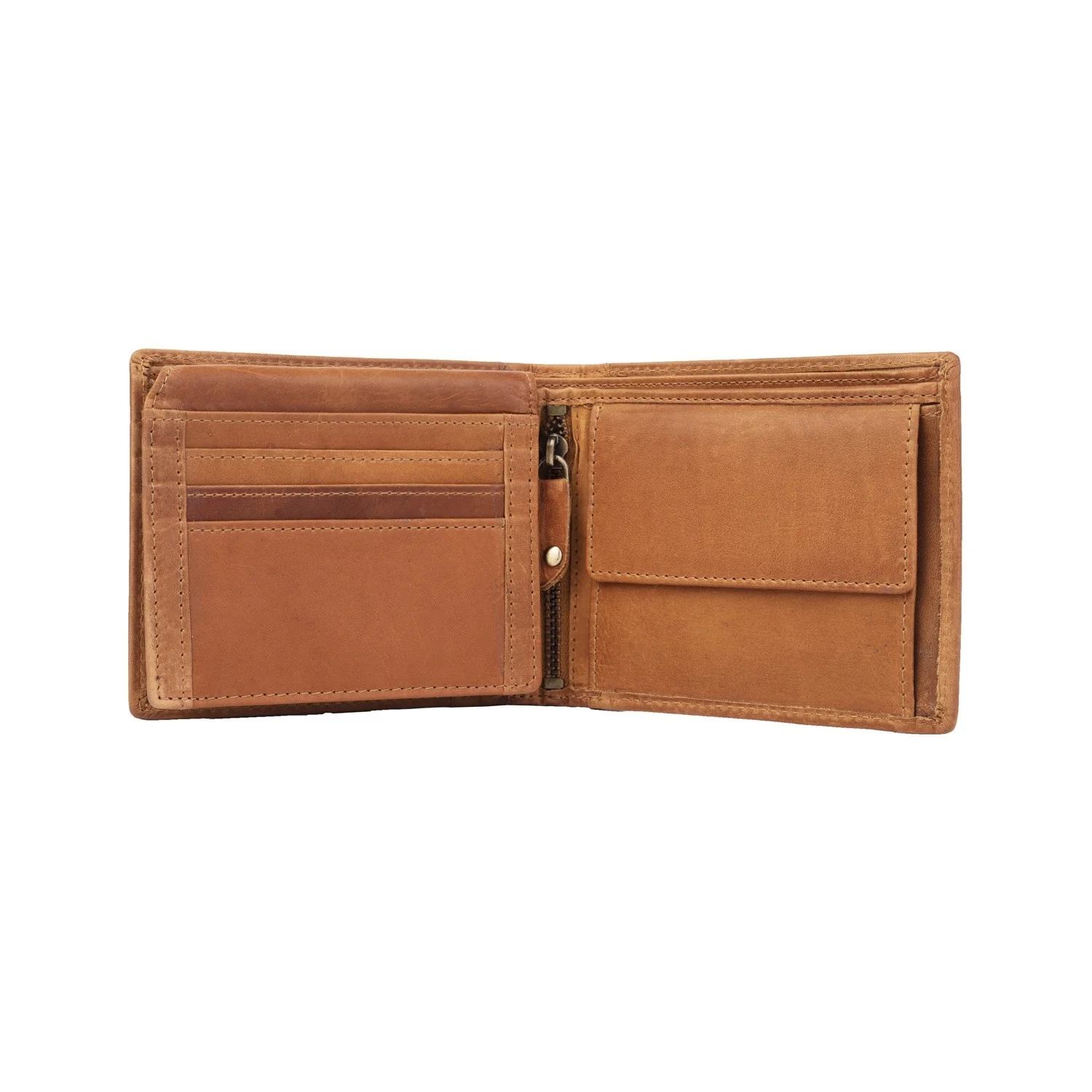 Leather Wallet Cognac Alvina - Image 3