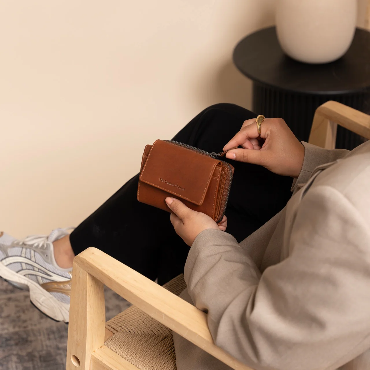 Leather Wallet Cognac Ascot - Image 2