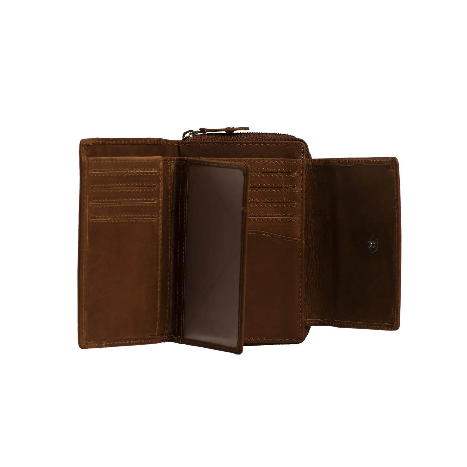 Leather Wallet Cognac Ascot - Image 4