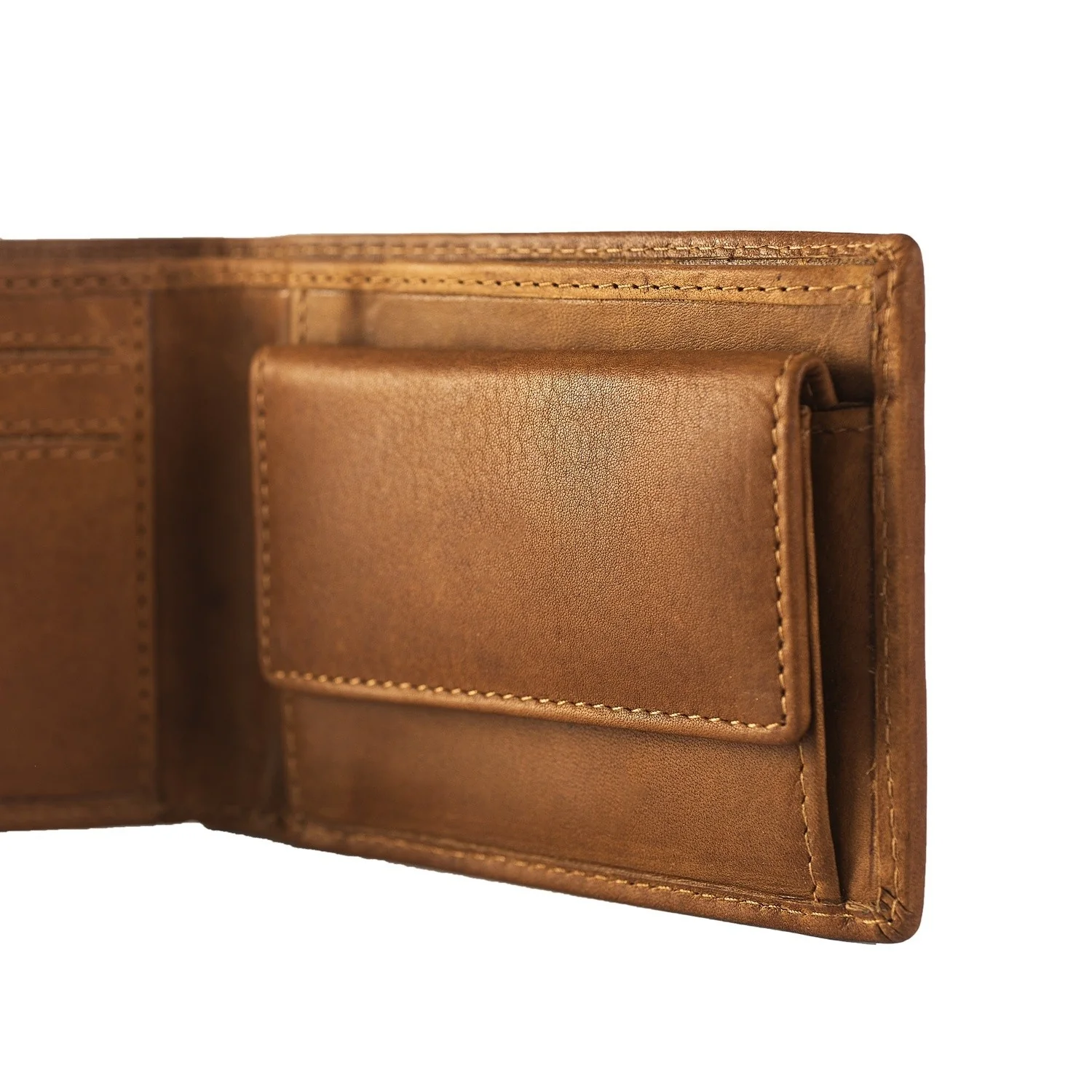 Leather Wallet Cognac Enzo - Image 4