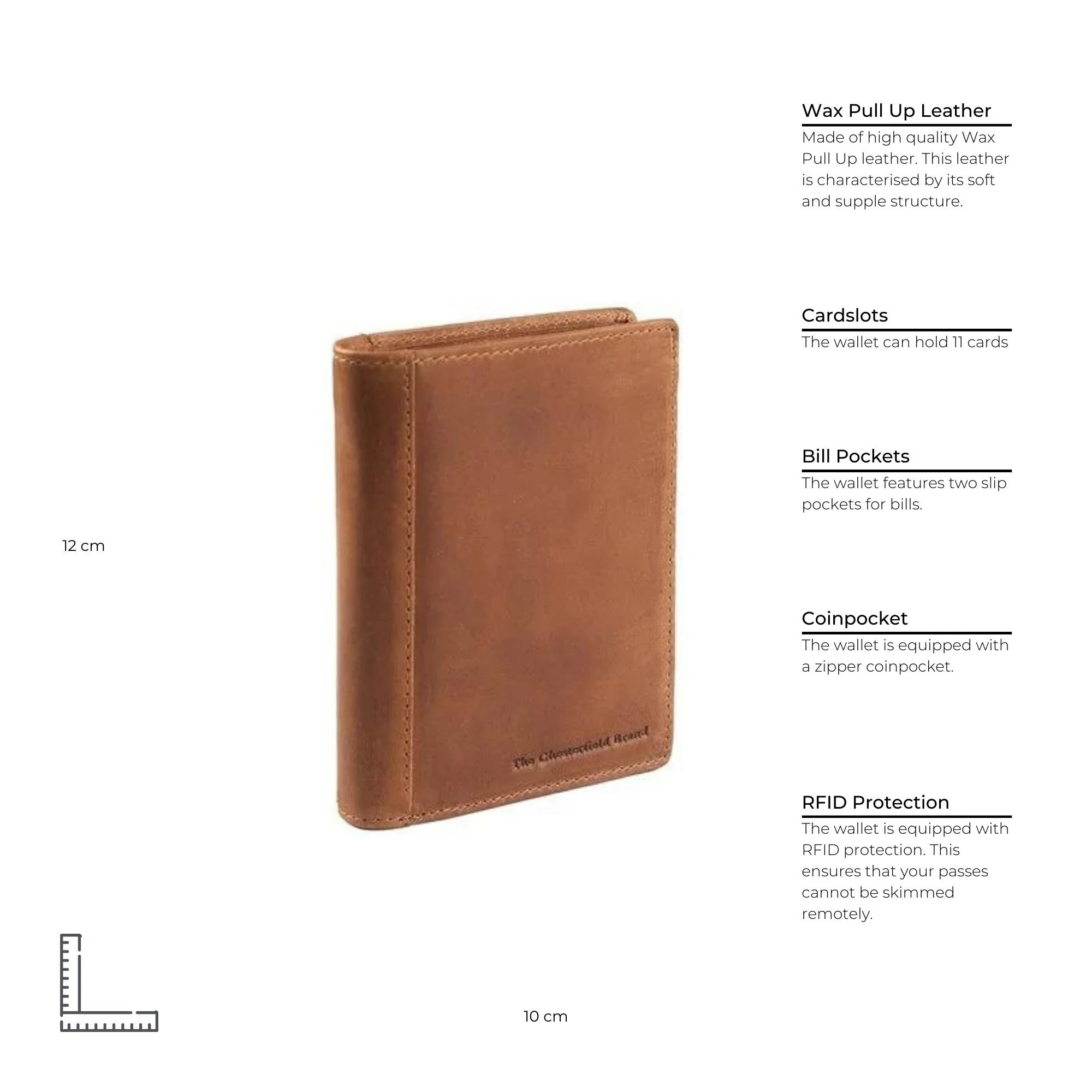 Leather Wallet Cognac Ethel - Image 7