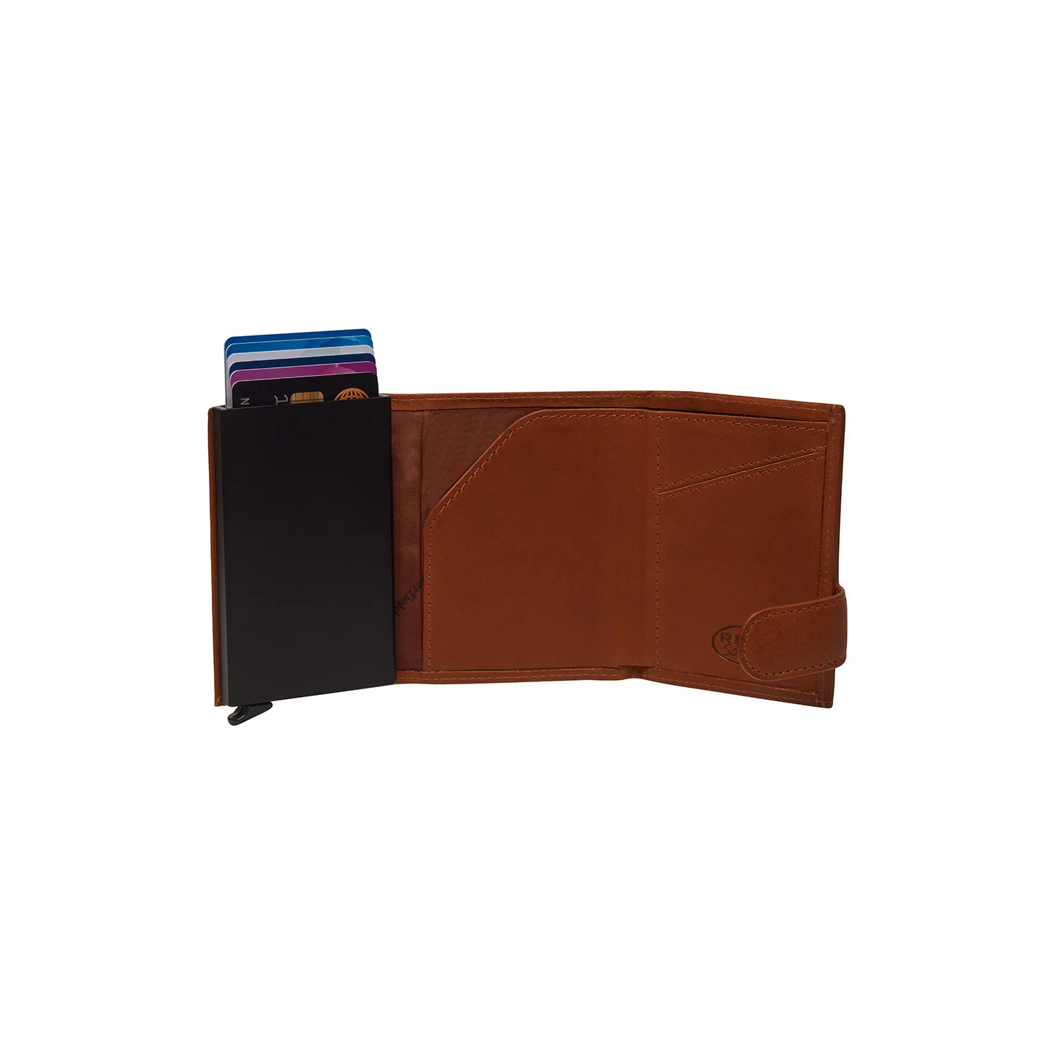 Leather Card Holder Cognac Frankfurt - Image 6