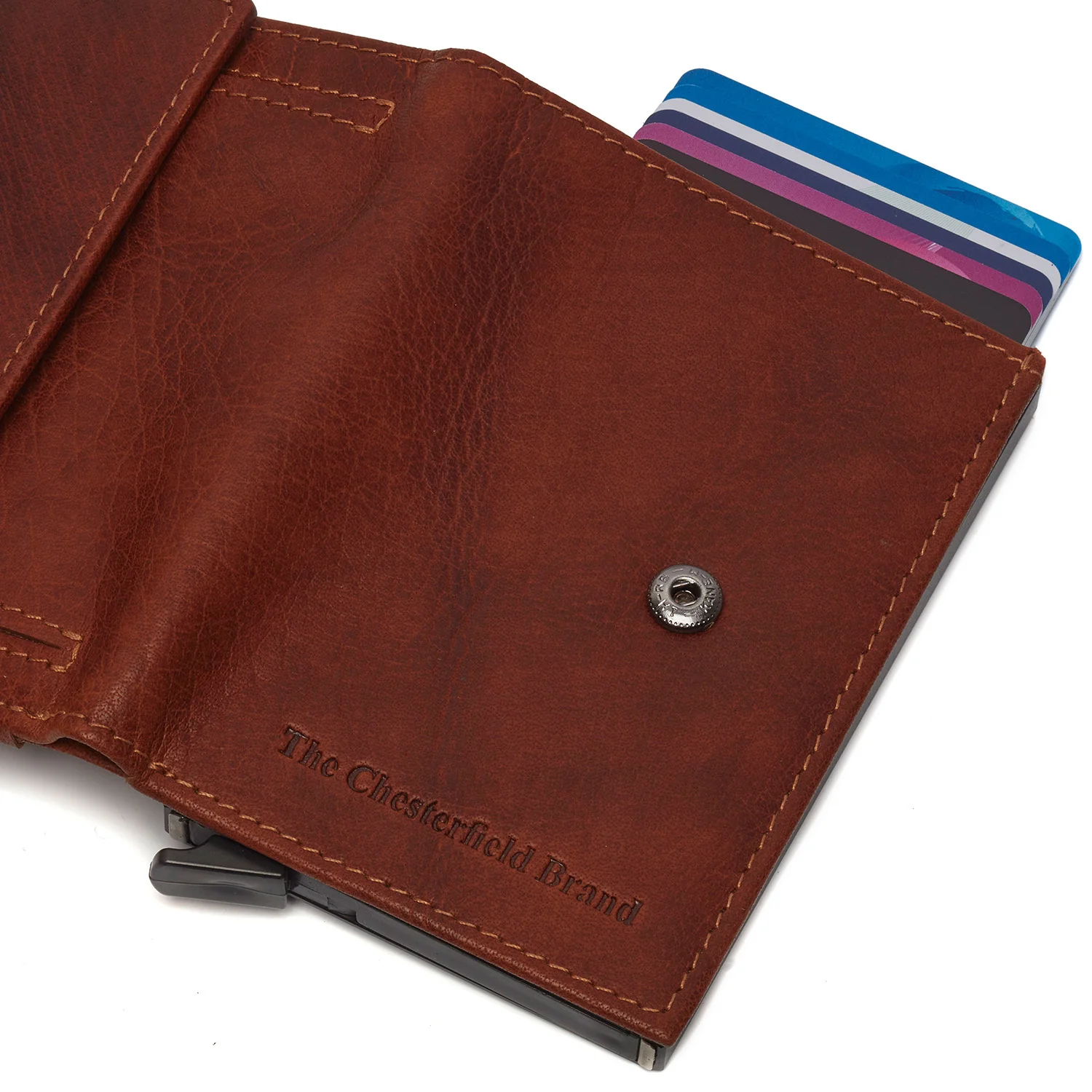 Leather Card Holder Cognac Hannover - Image 6