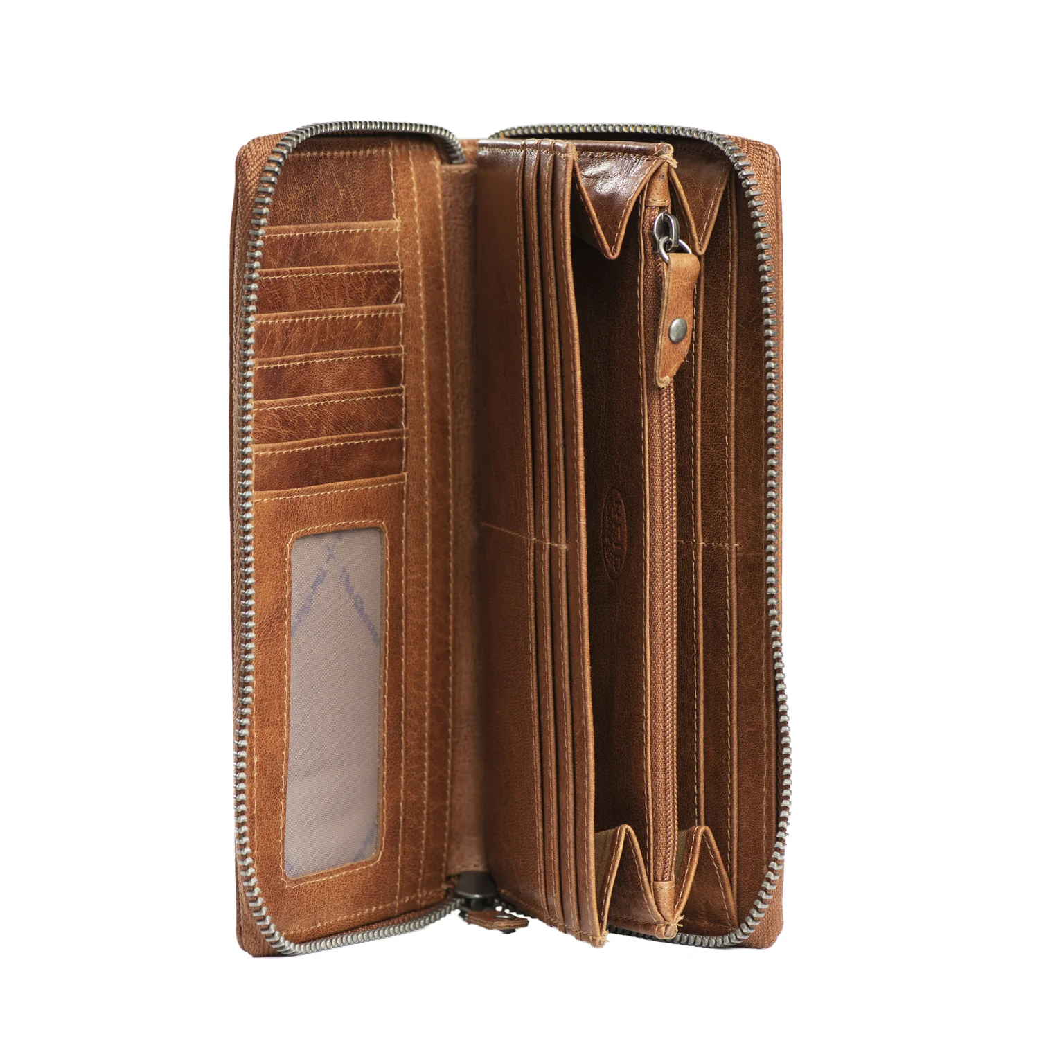 Leather Wallet Cognac Havana - Image 3