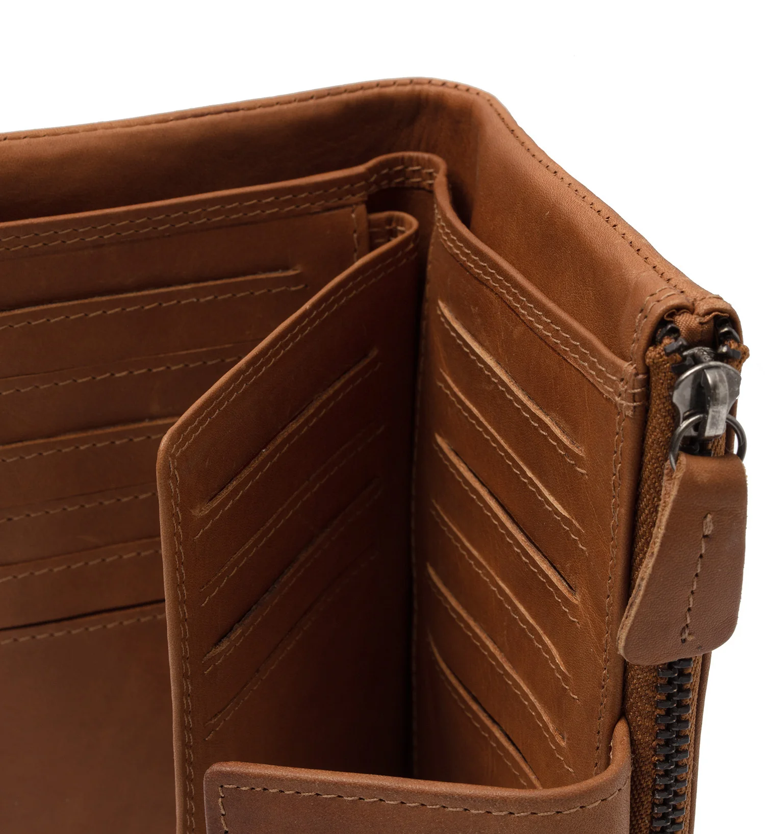 Leather Wallet Cognac Landau - Image 6