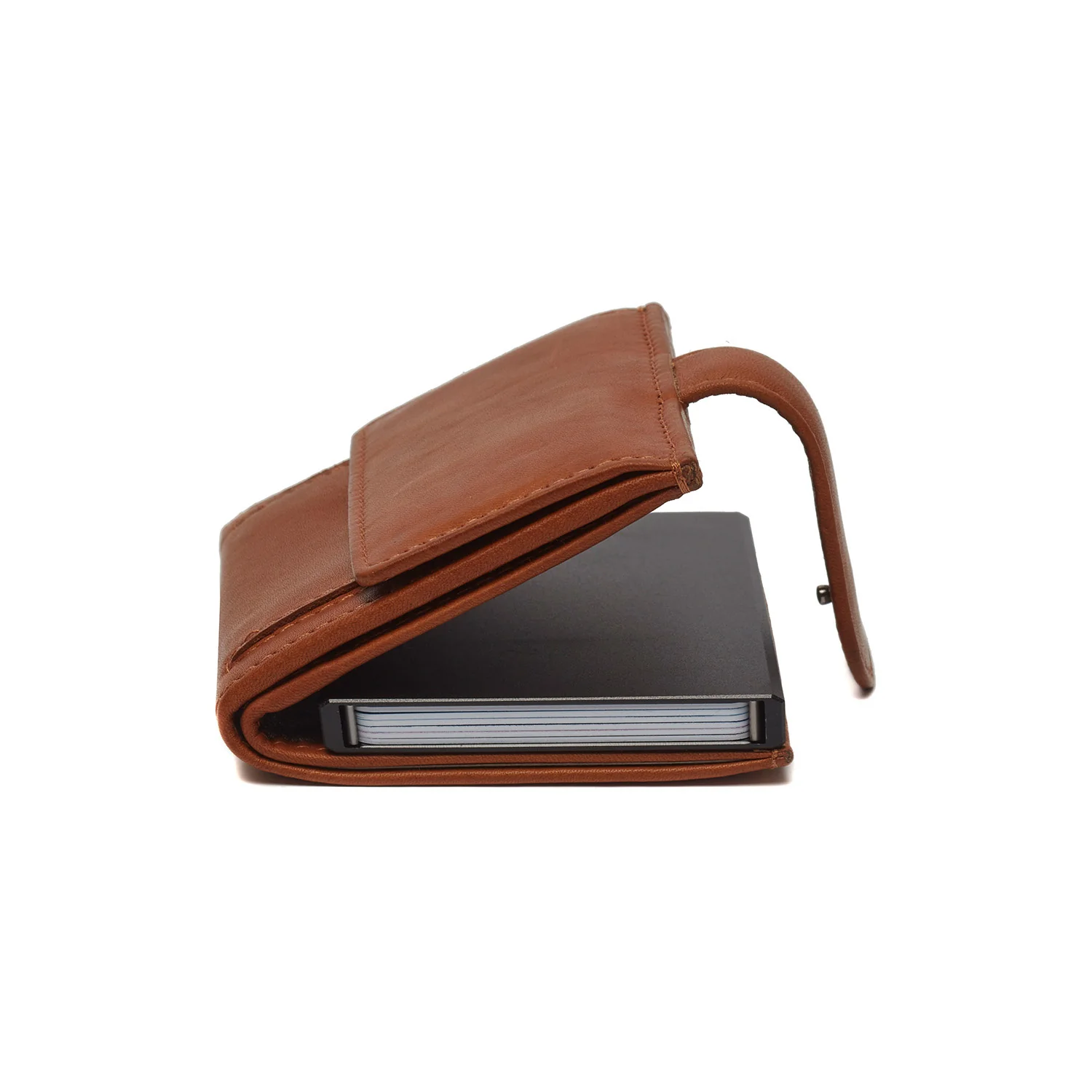 Leather Card Holder Cognac Leipzig - Image 6