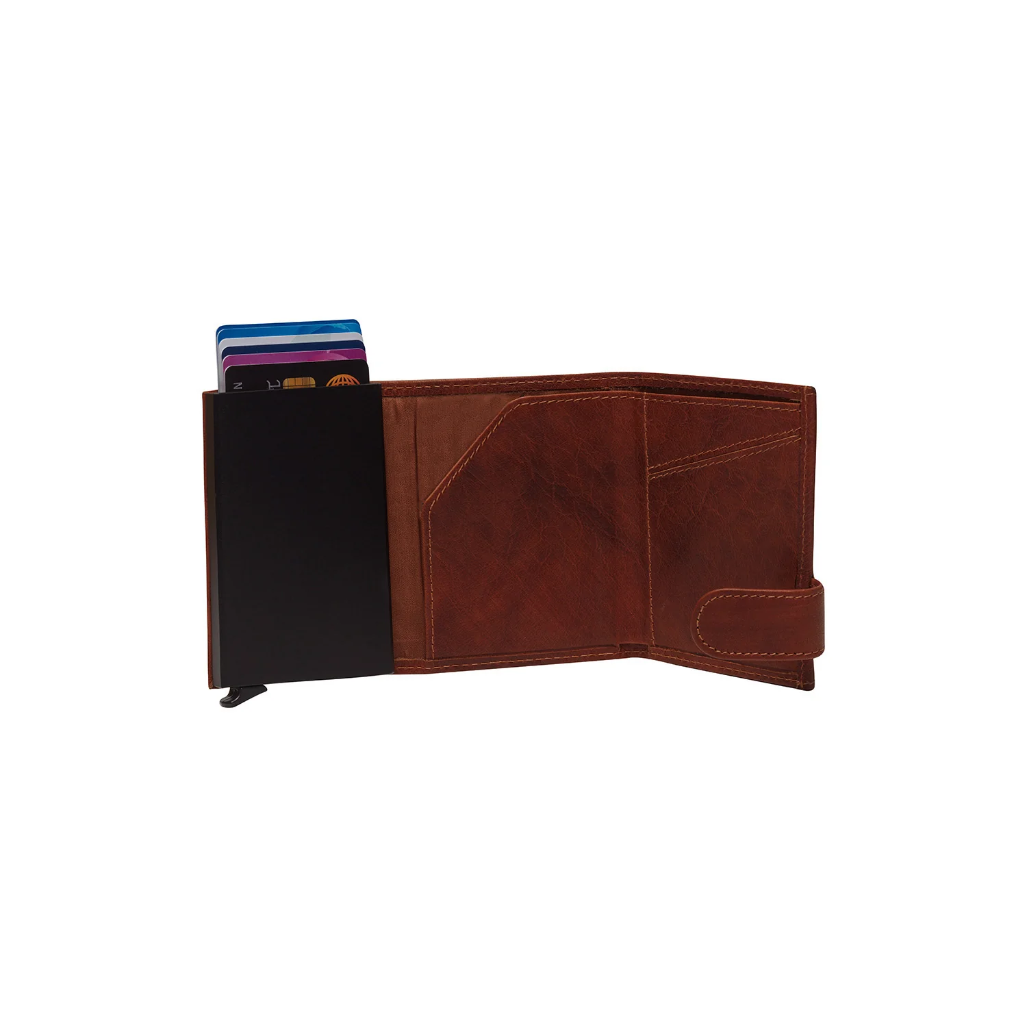 Leather Card Holder Cognac Mannheim - Image 6