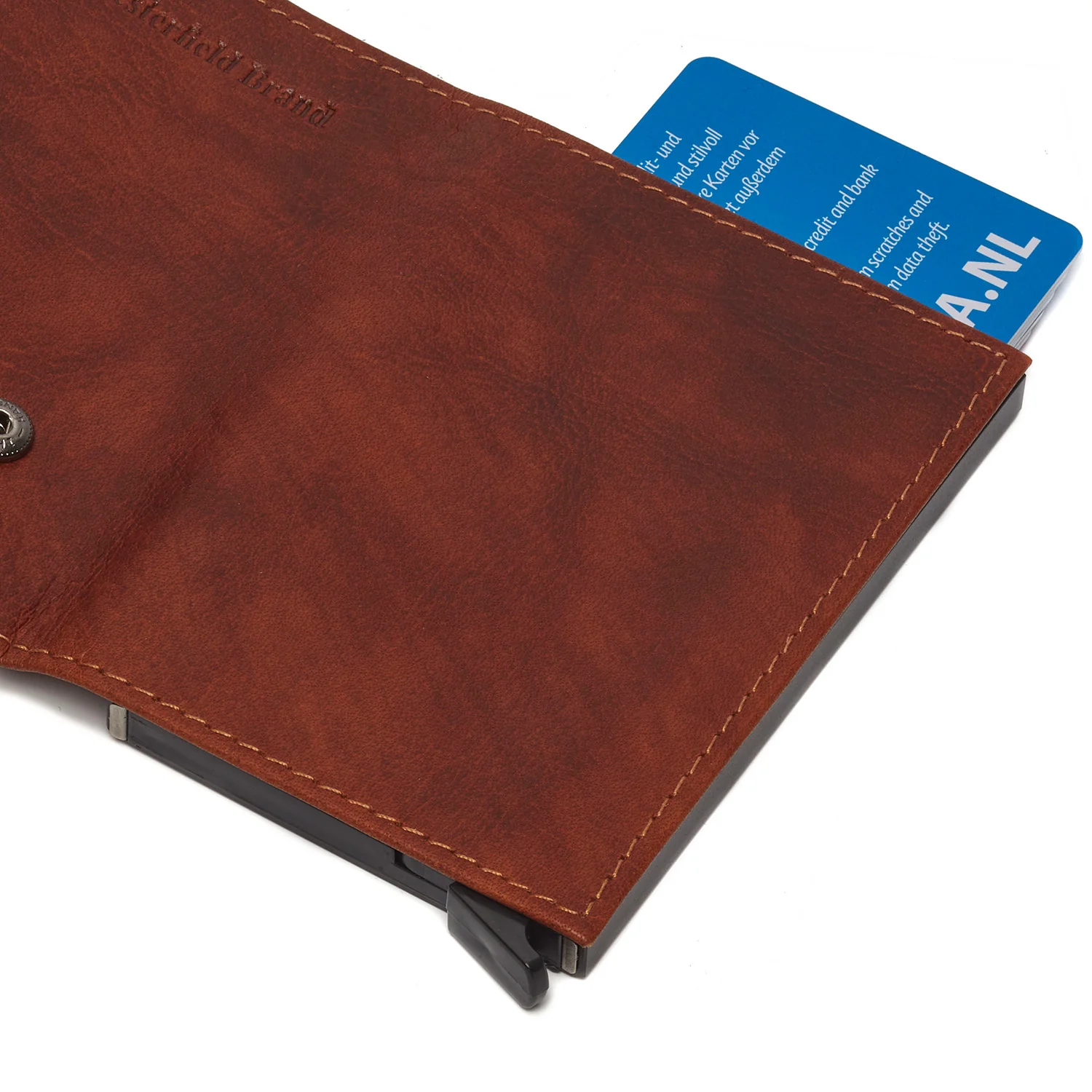 Leather Card Holder Cognac Mannheim - Image 7