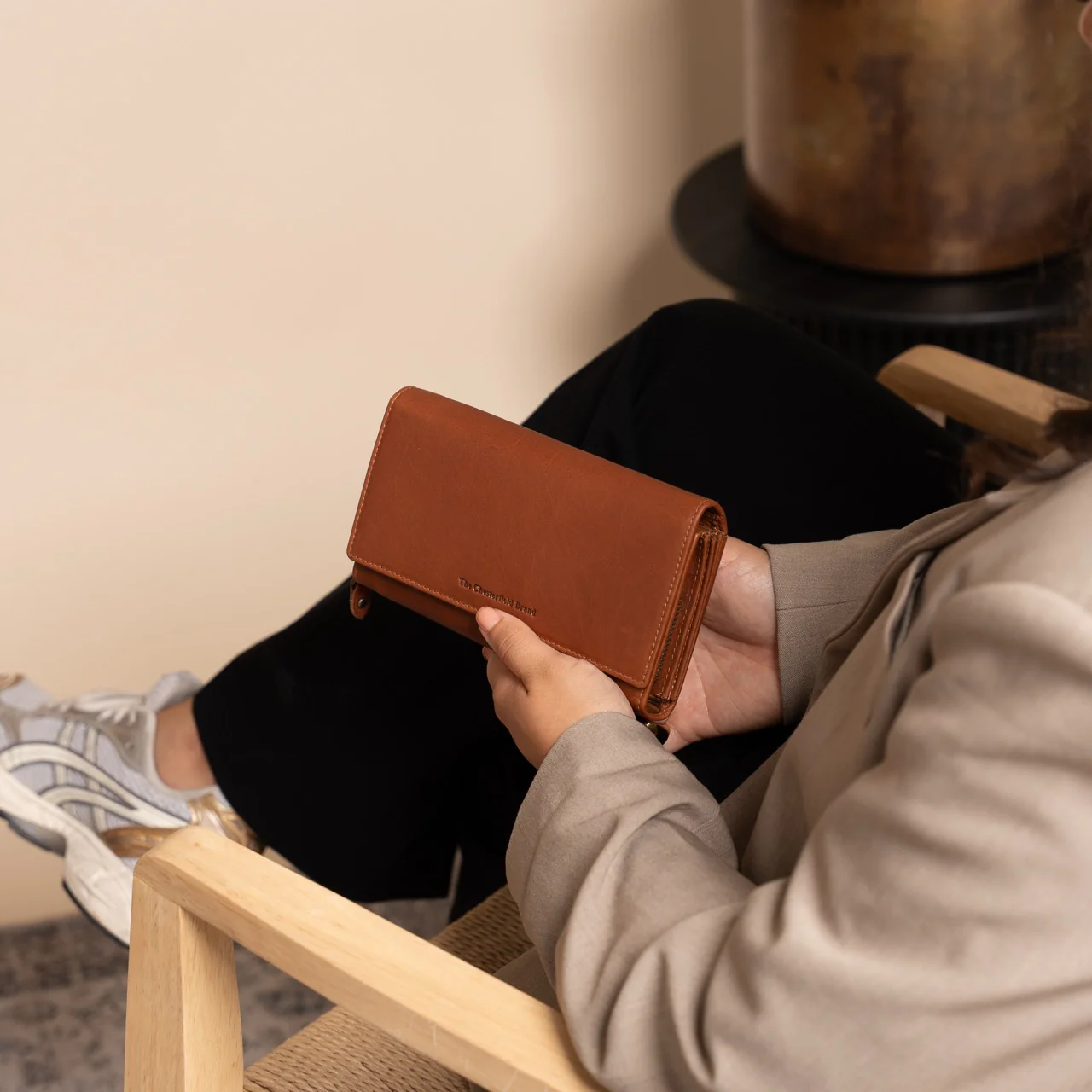 Leather Wallet Cognac Mirthe - Image 2