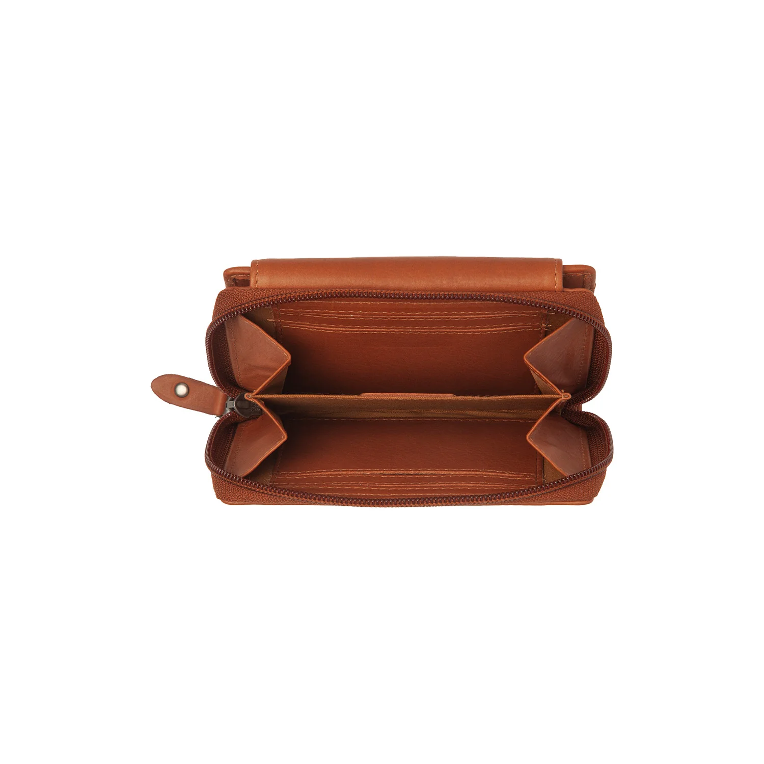 Leather Wallet Cognac Orveta - Image 3