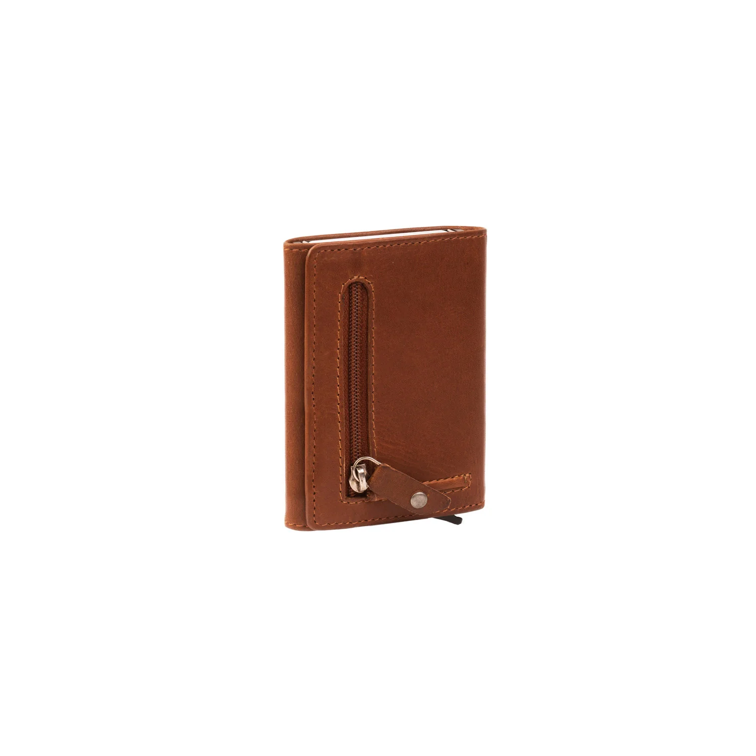 Leather Card Holder Cognac Palma - Image 4