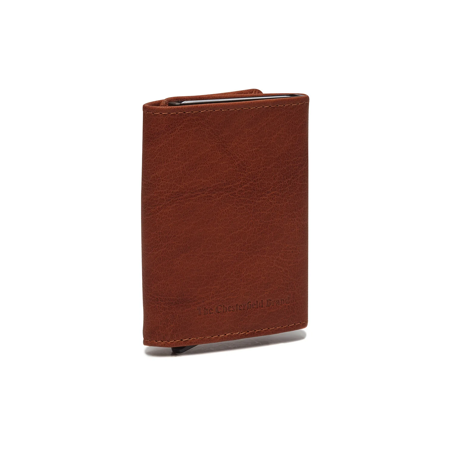 Leather Card Holder Cognac Paris - Image 8